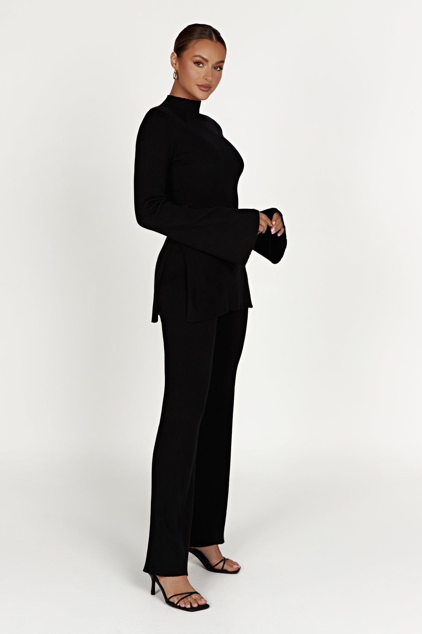 ROF Jovie Oversize Örgü Kazak - Siyah