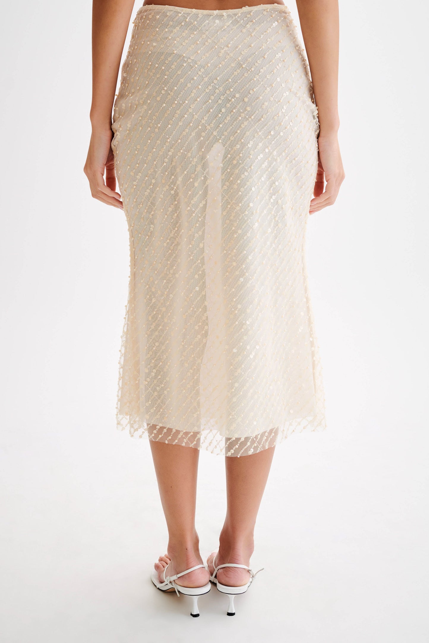 ROF Brynne Payet Midi Etek - Buttercream
