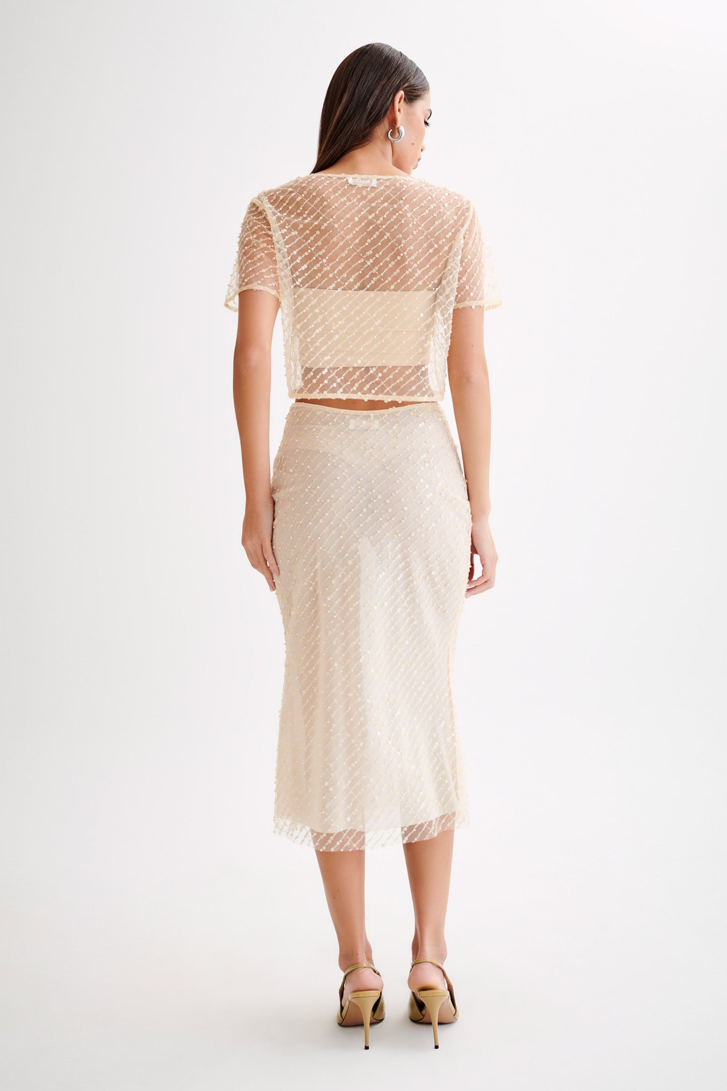 ROF Brynne Payet Midi Etek - Buttercream