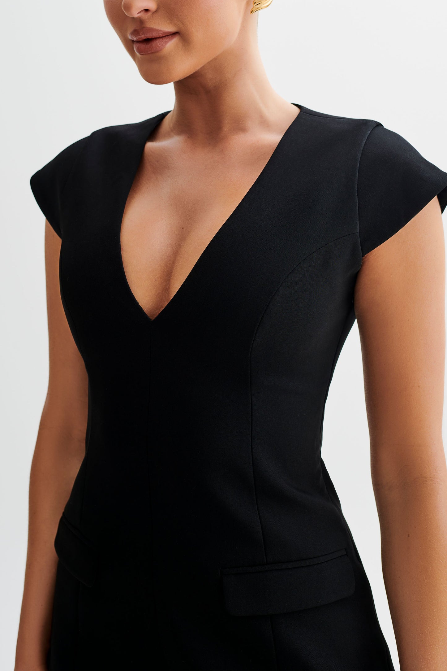 ROF Kiernan Kolsuz Blazer Elbise - Siyah