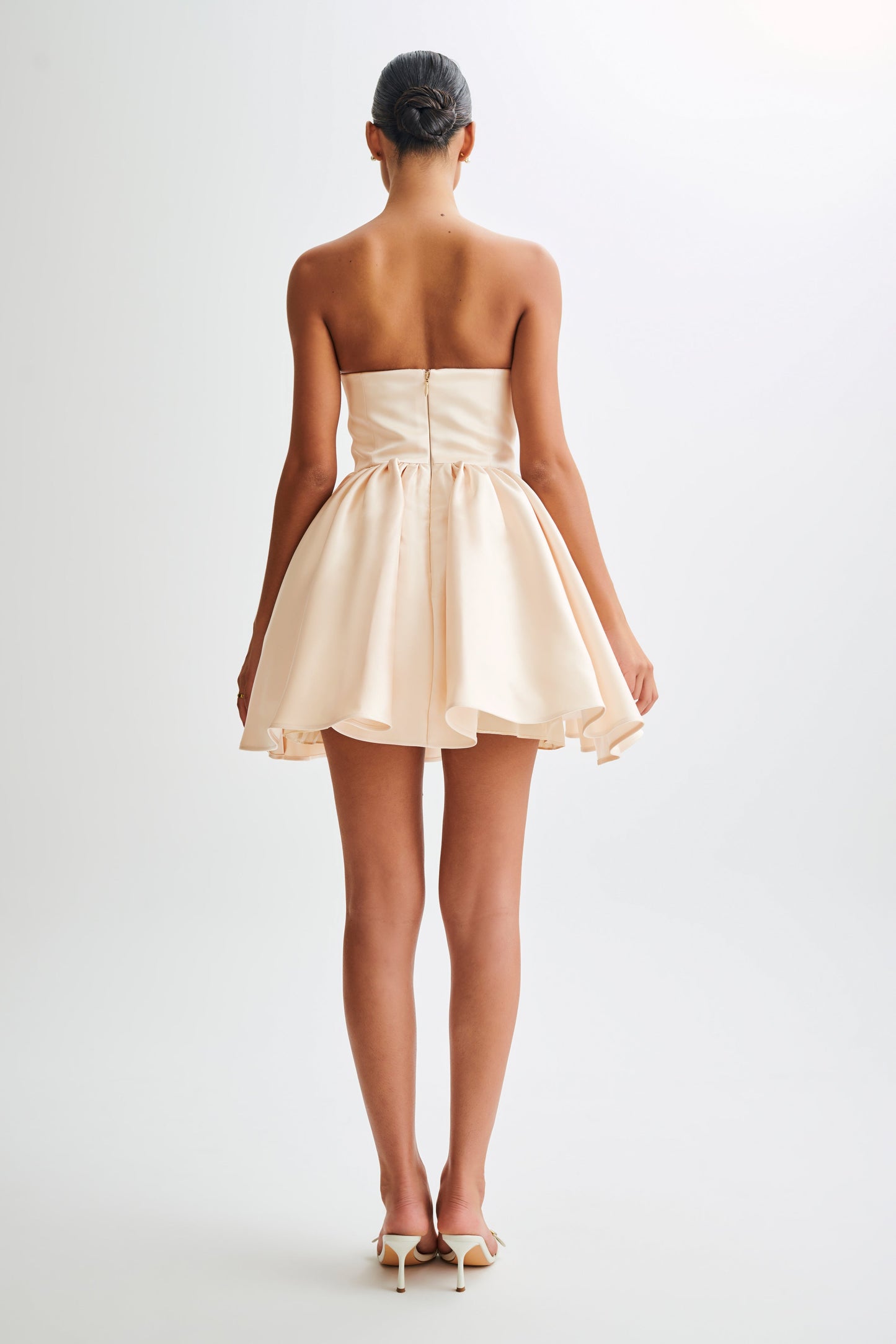 ROF Hollie Yapılı Korse Mini Elbise - Gold