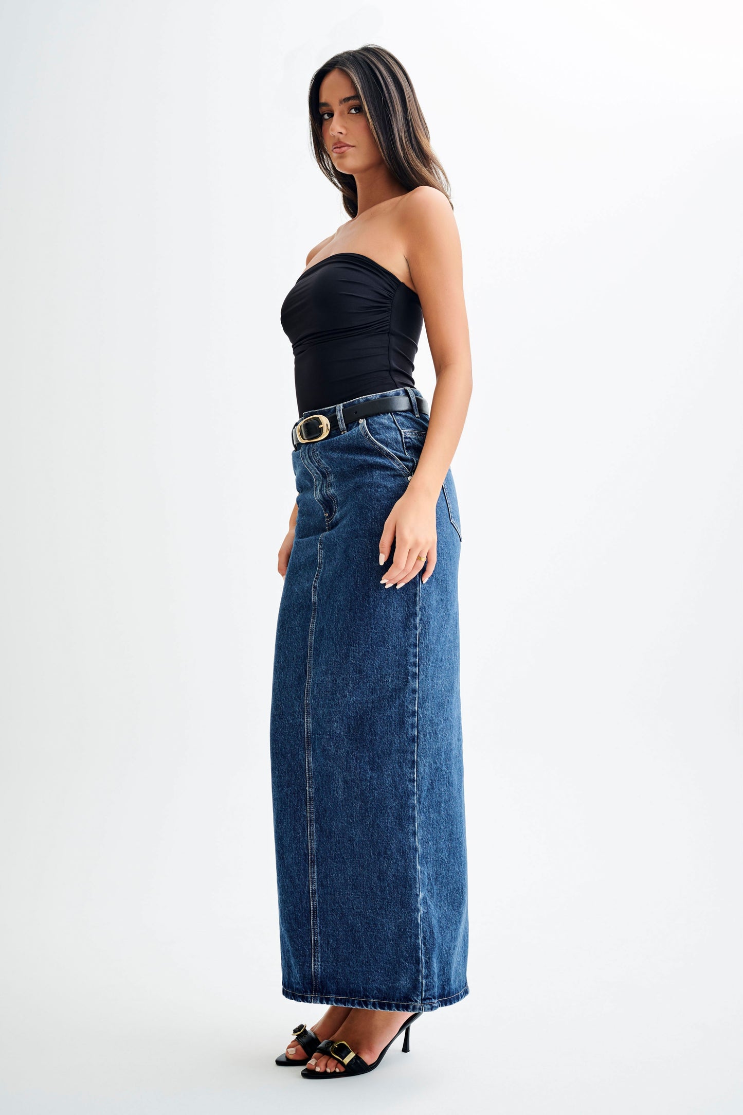 ROF Romina Geri Dönüşümlü Naylon Dantelli Bodysuit - Siyah