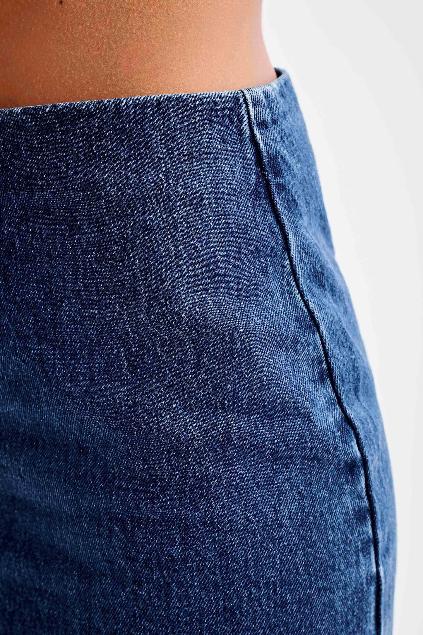 ROF Ellie Denim Mini Etek - Koyu Mavi