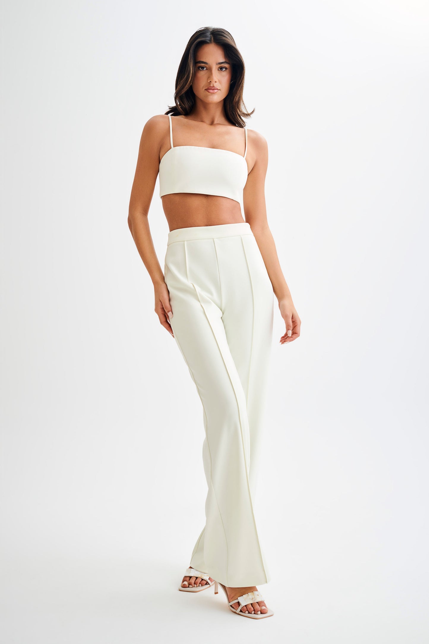 ROF Perry Takım Elbise Crop Top - Fildişi