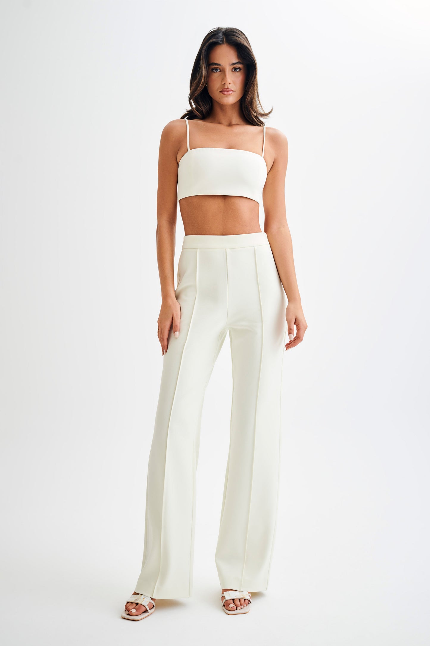 ROF Perry Takım Elbise Crop Top - Fildişi