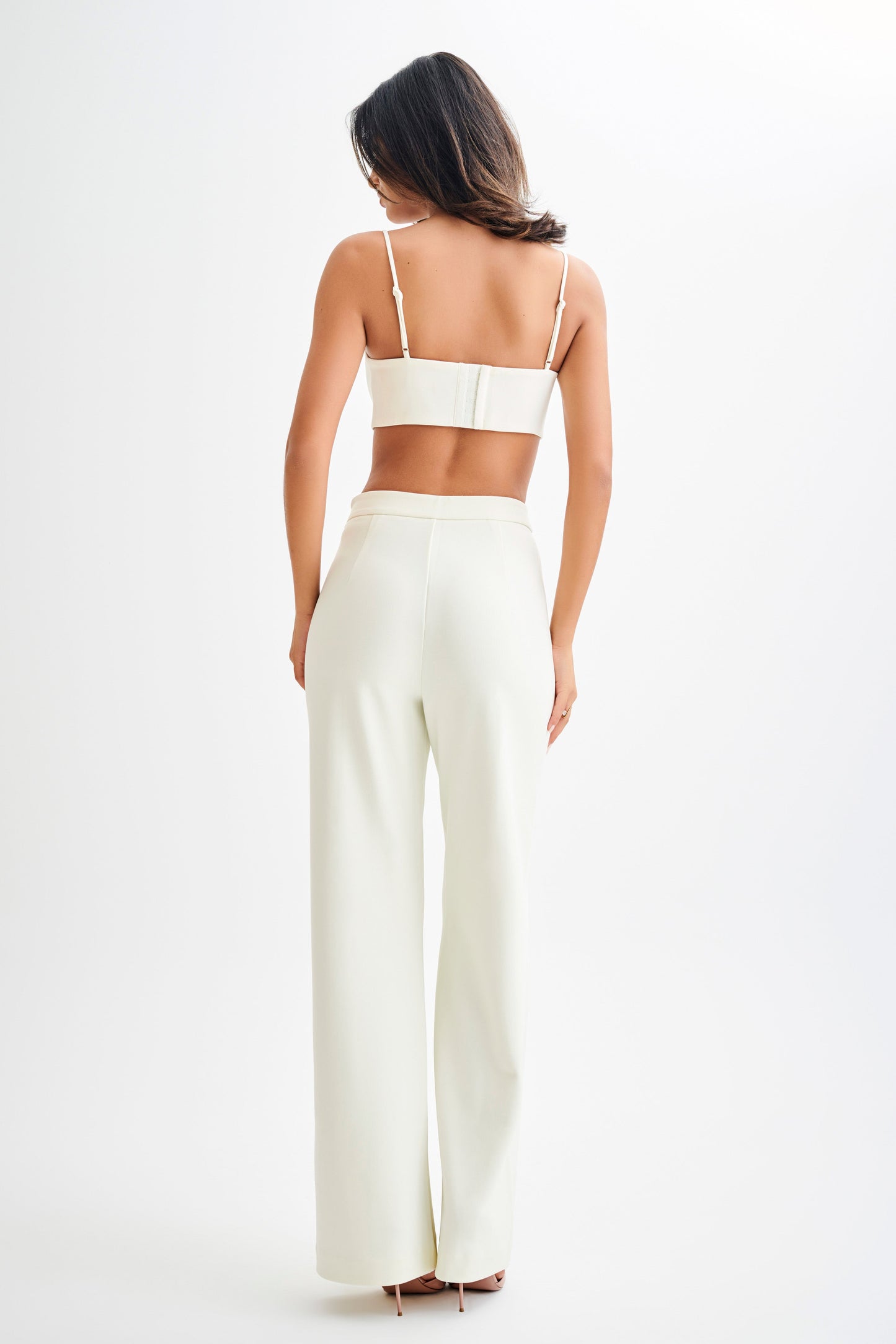 ROF Perry Takım Elbise Crop Top - Fildişi