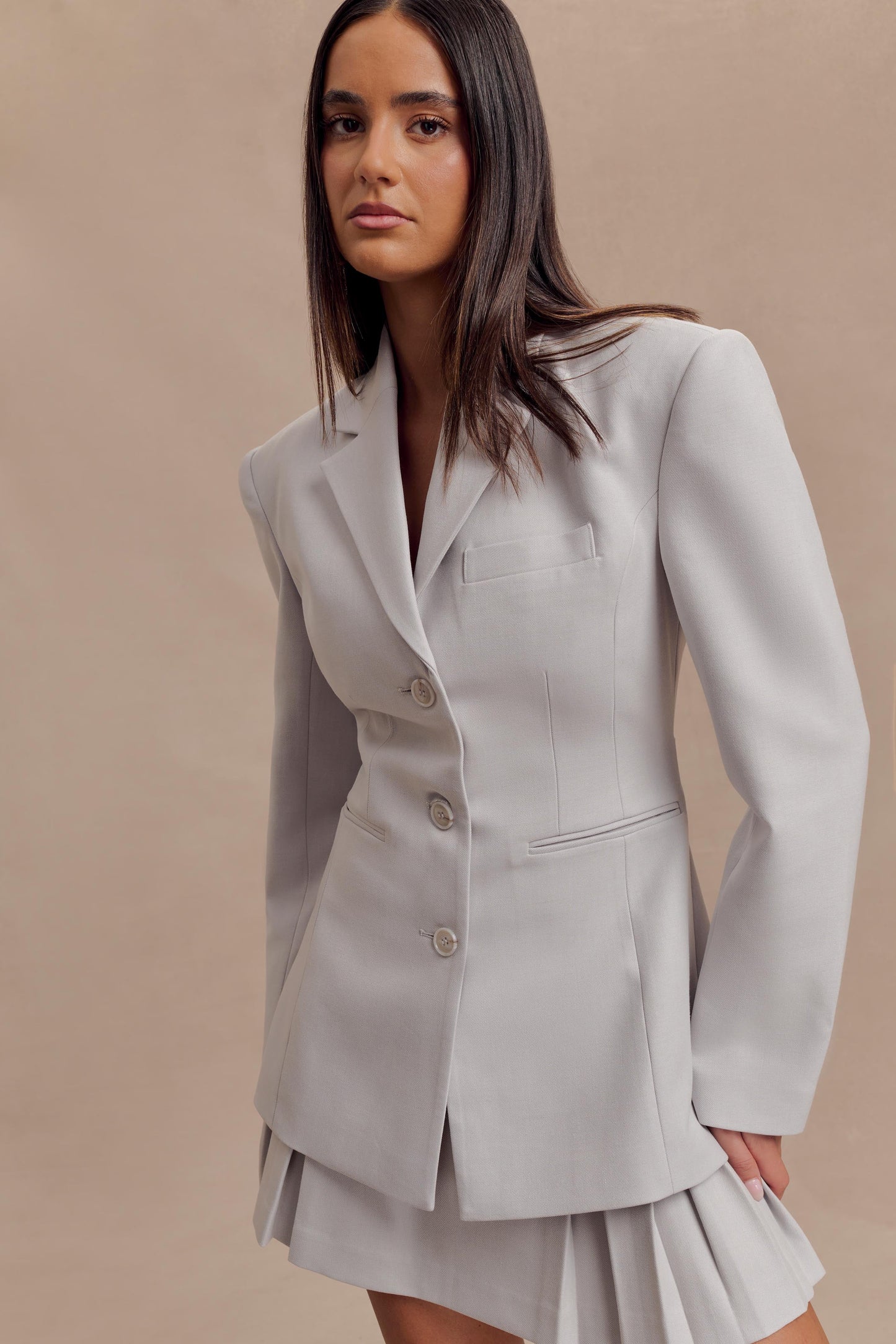 ROF Bellamy Cinched Blazer - Gri