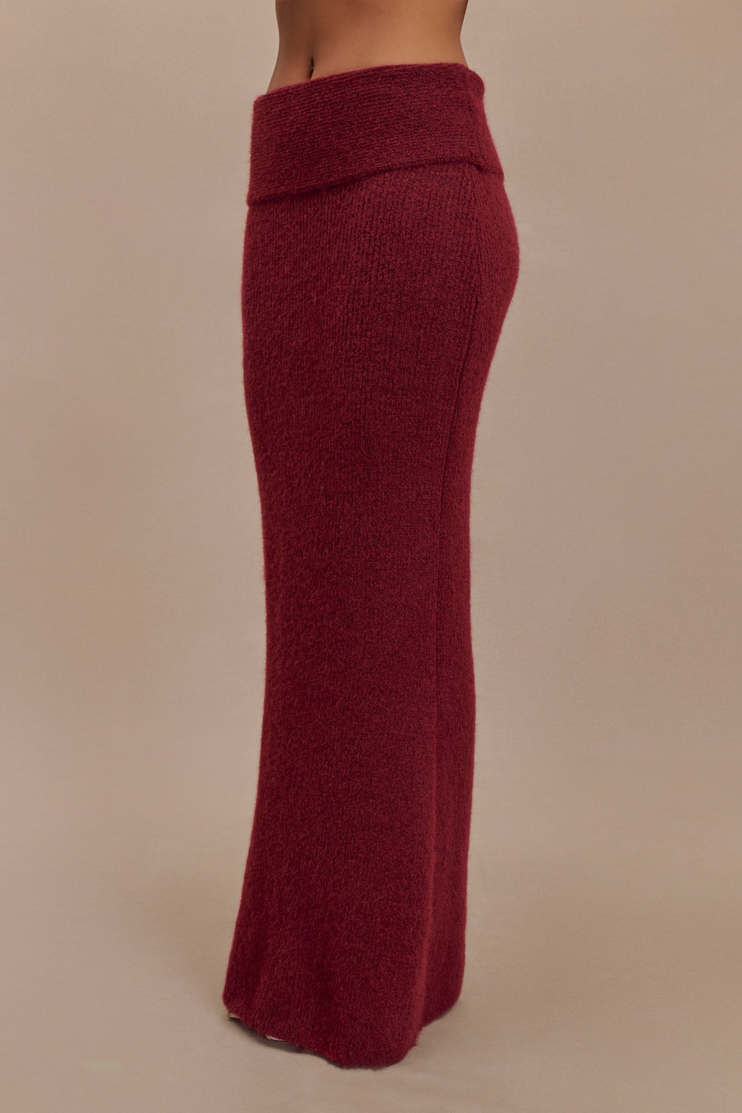 ROF Charlotte Örgü Uzun Etek - Merlot