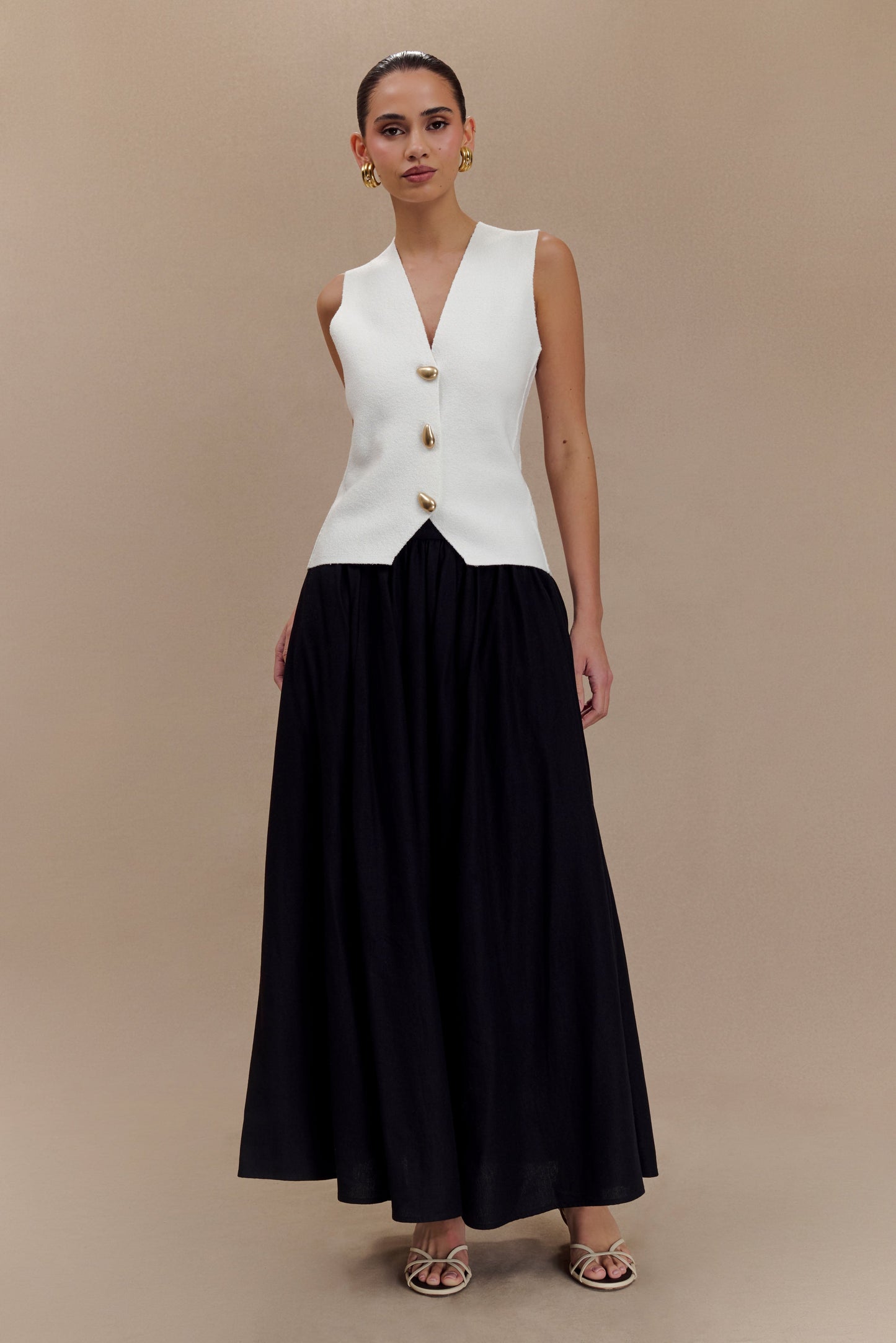 ROF Clarence Keten A-Line Maxi Etek - Siyah