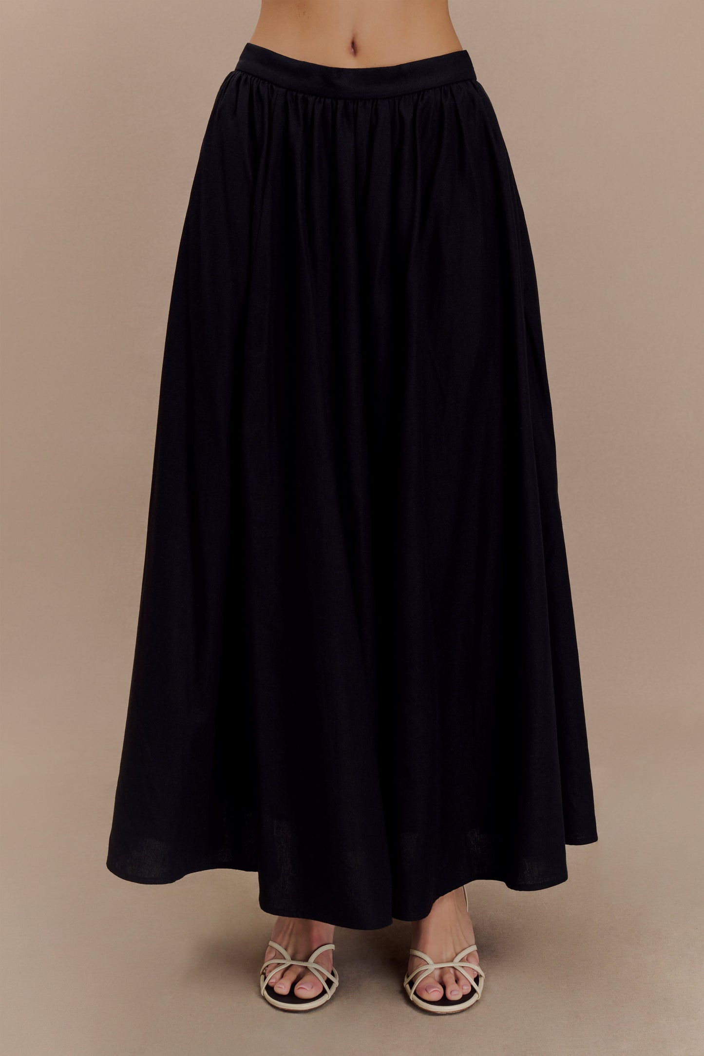 ROF Clarence Keten A-Line Maxi Etek - Siyah