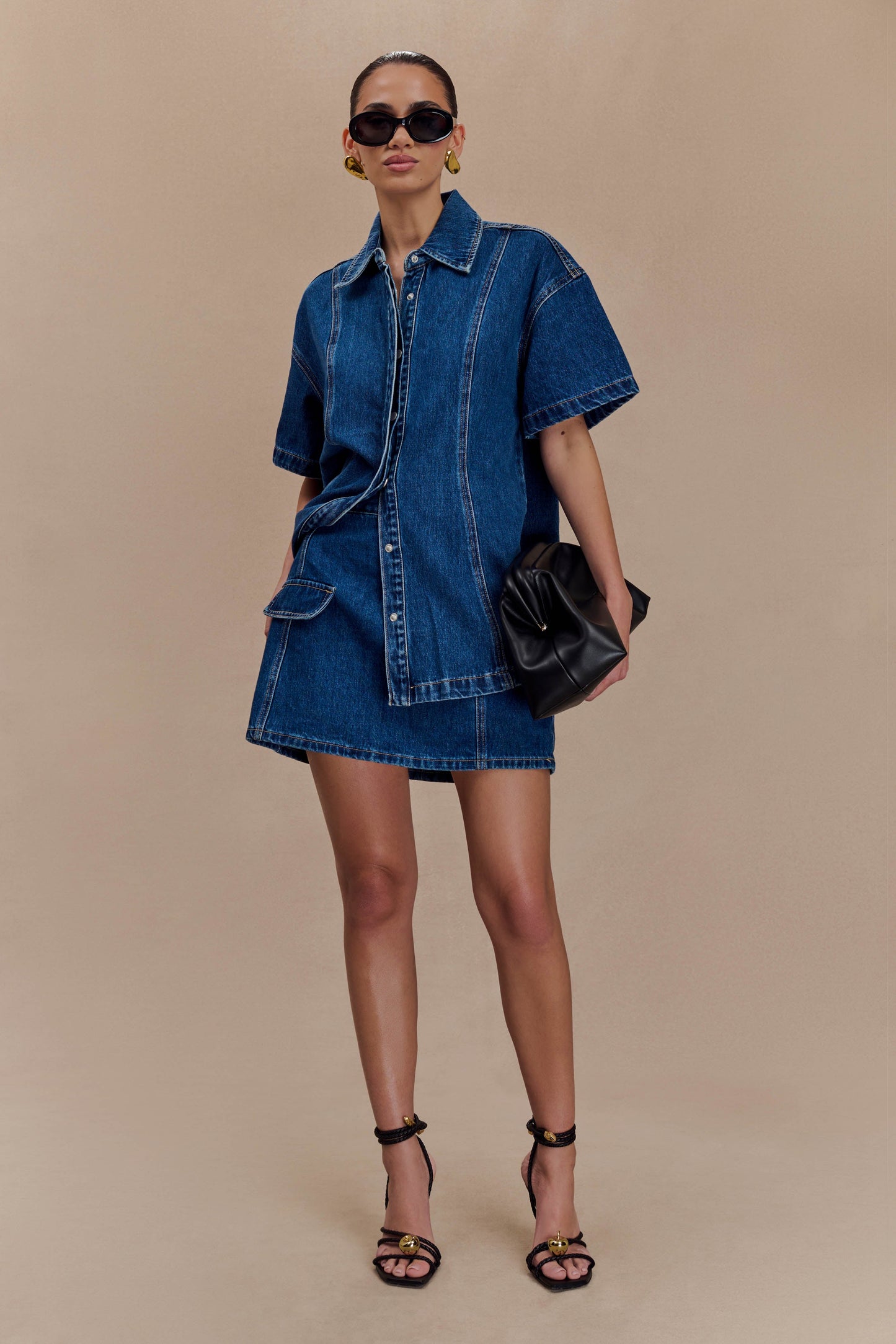ROF Rosalyn Mini Denim Şort - Lacivert