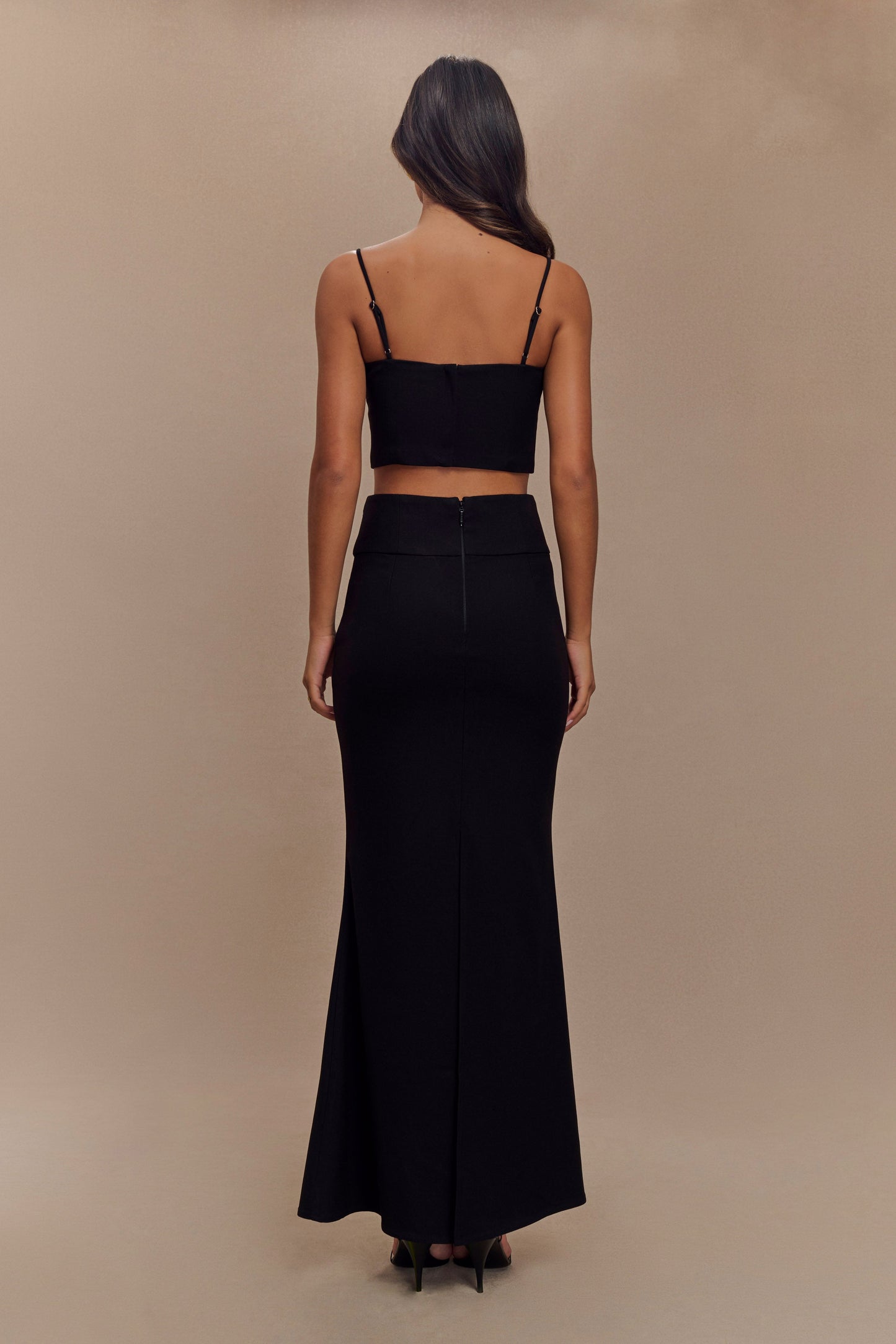 ROF Grace Takım Elbise Crop Top - Siyah