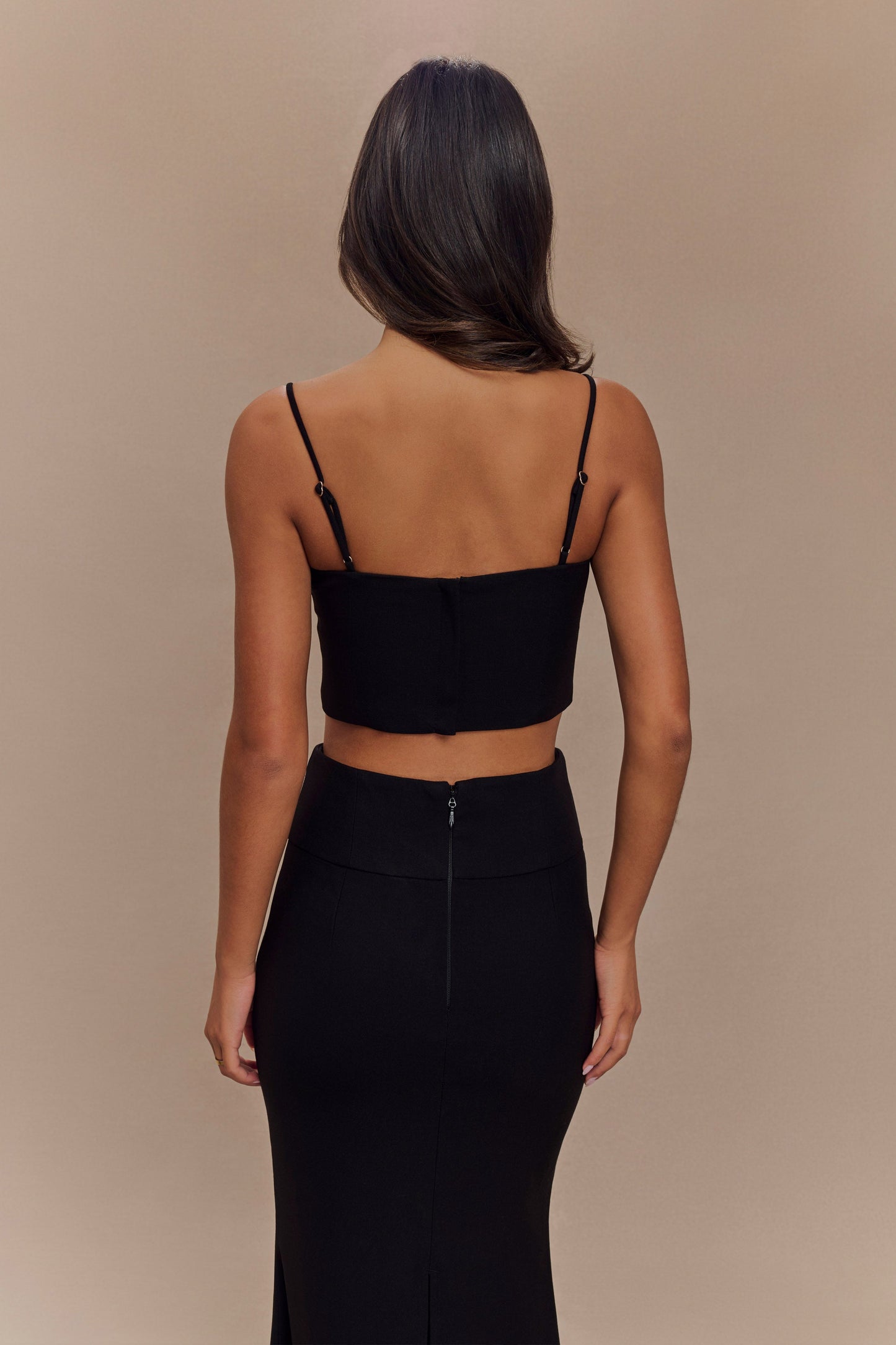 ROF Grace Takım Elbise Crop Top - Siyah