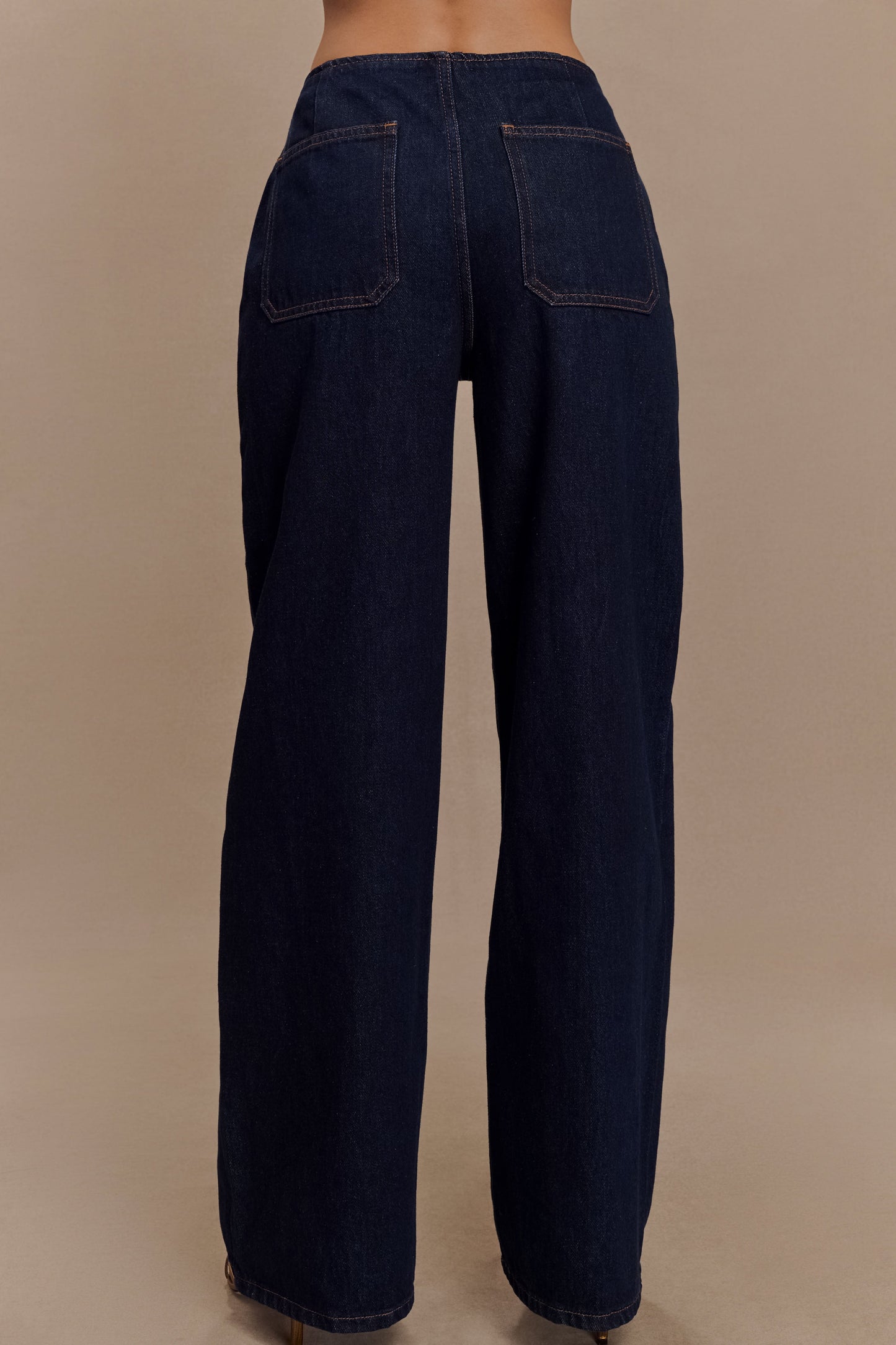 ROF Caitlin Mid Bel Denim Flare Jeans - İndigo Mavi