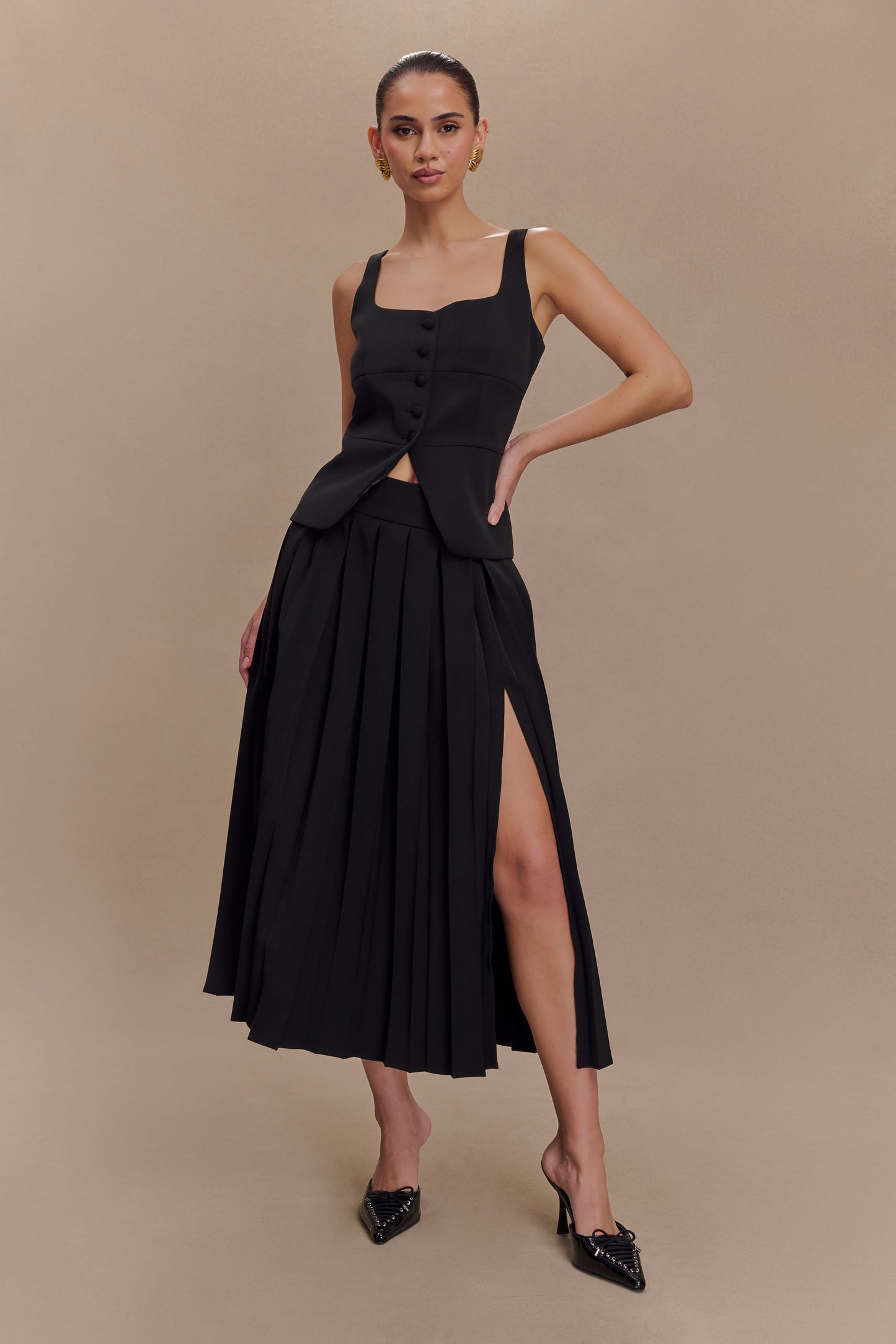 ROF Sunny Takım Peplum Üst - Siyah