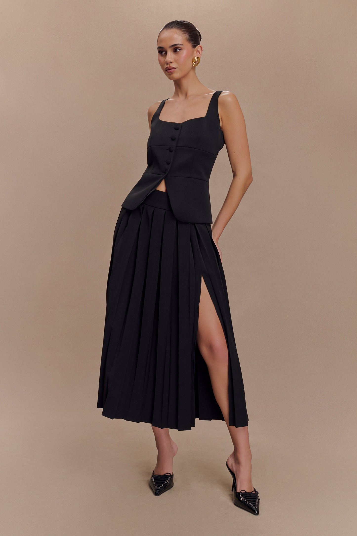 ROF Sunny Takım Peplum Üst - Siyah