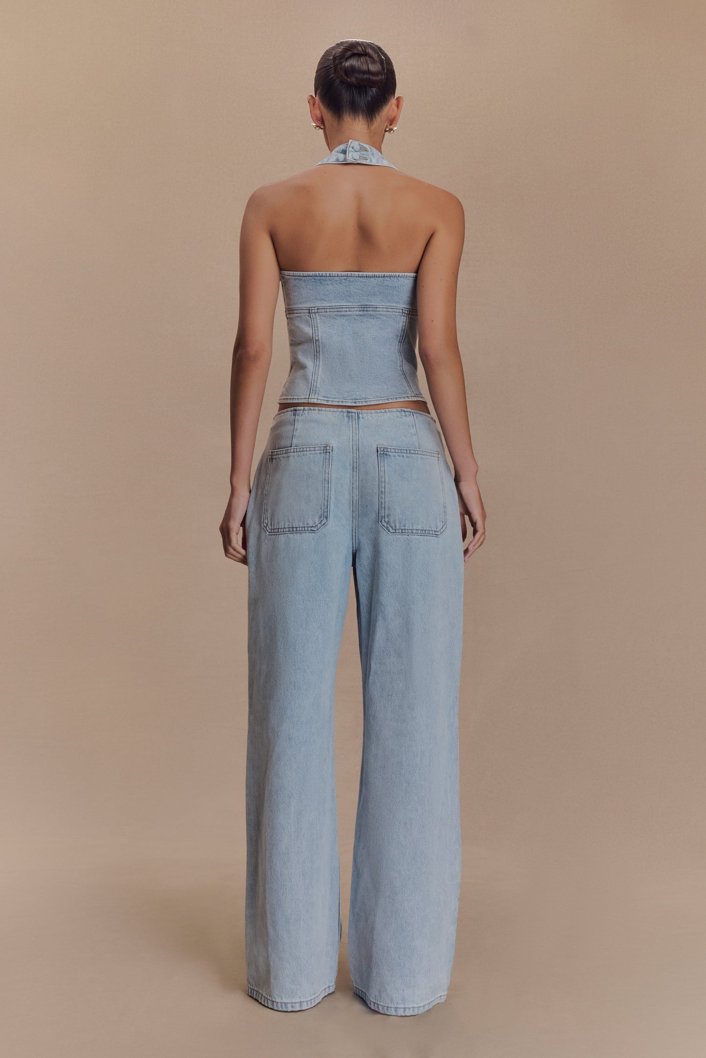 ROF Caitlin Mid Bel Denim Flare Jeans - Açık Mavi