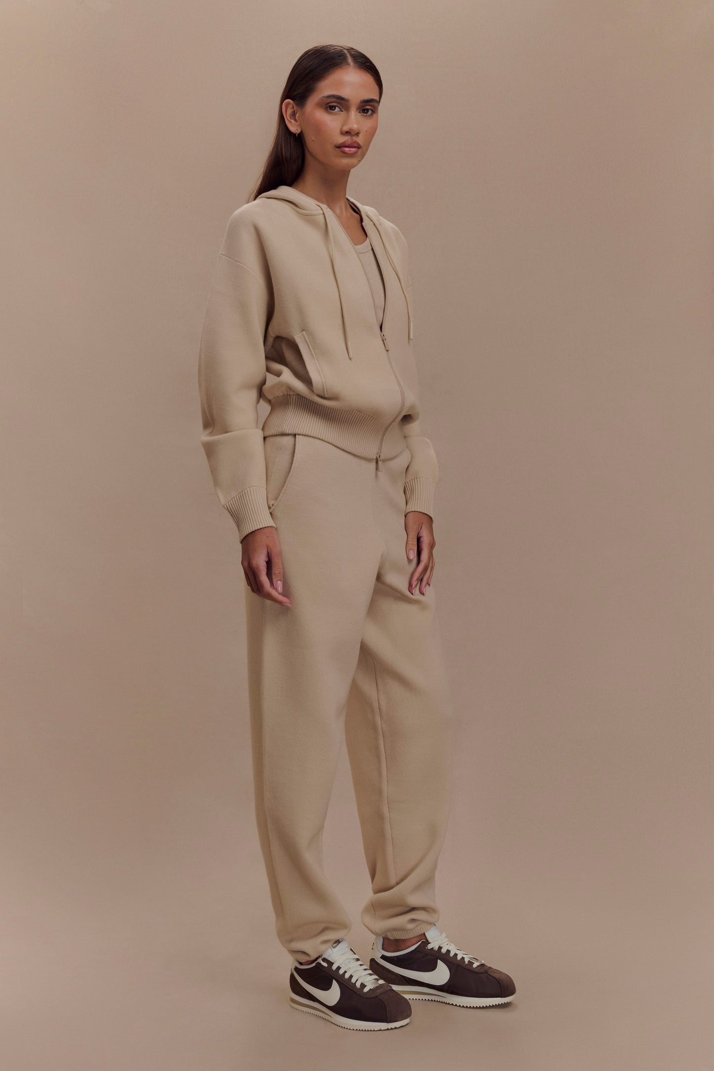 ROF Sami Örgü Jogger - Camel