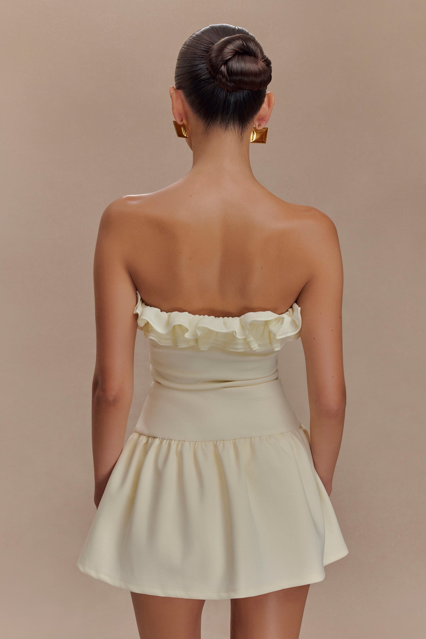ROF Jennie Frill Mini Şort - Fildişi