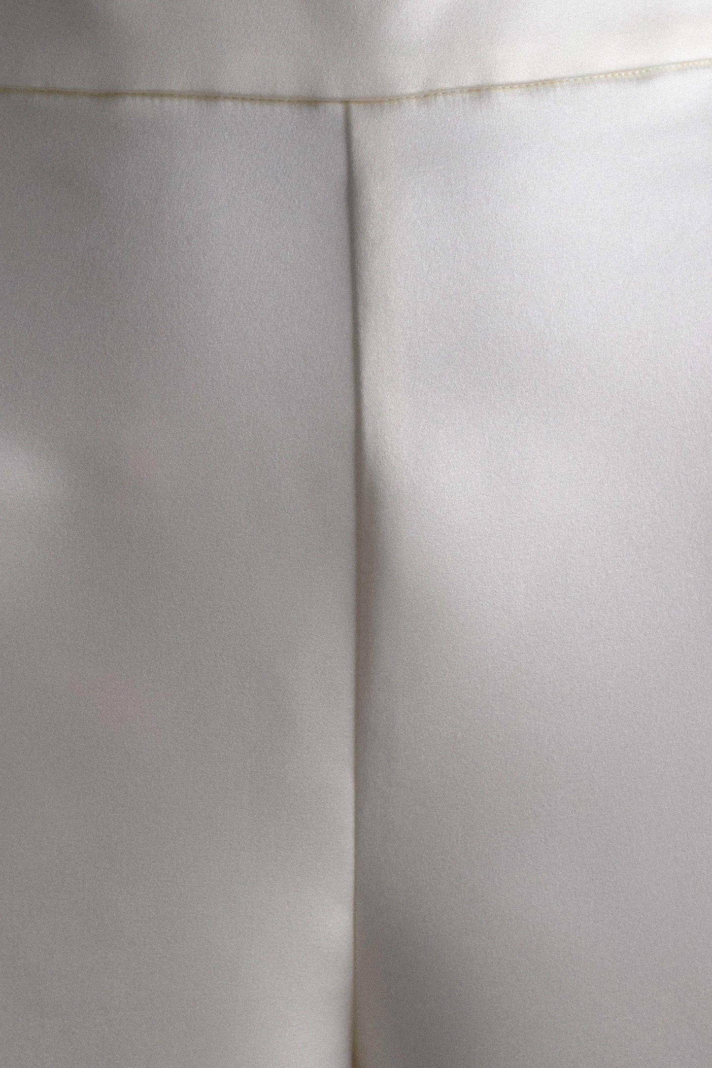 ROF Ada Saten Düz Paça Pantolon - Fildişi