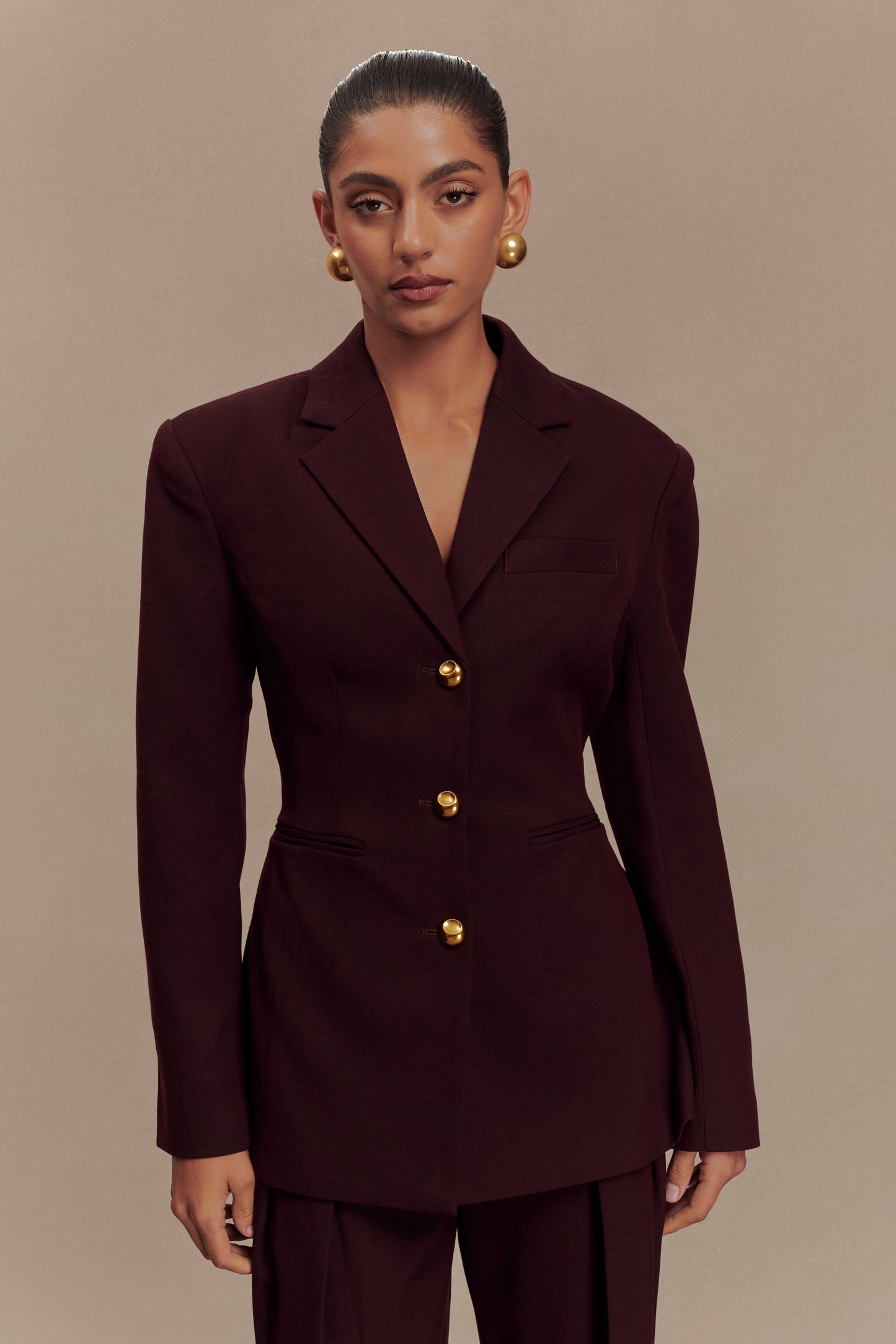 ROF Bellamy Cinched Blazer - Maun