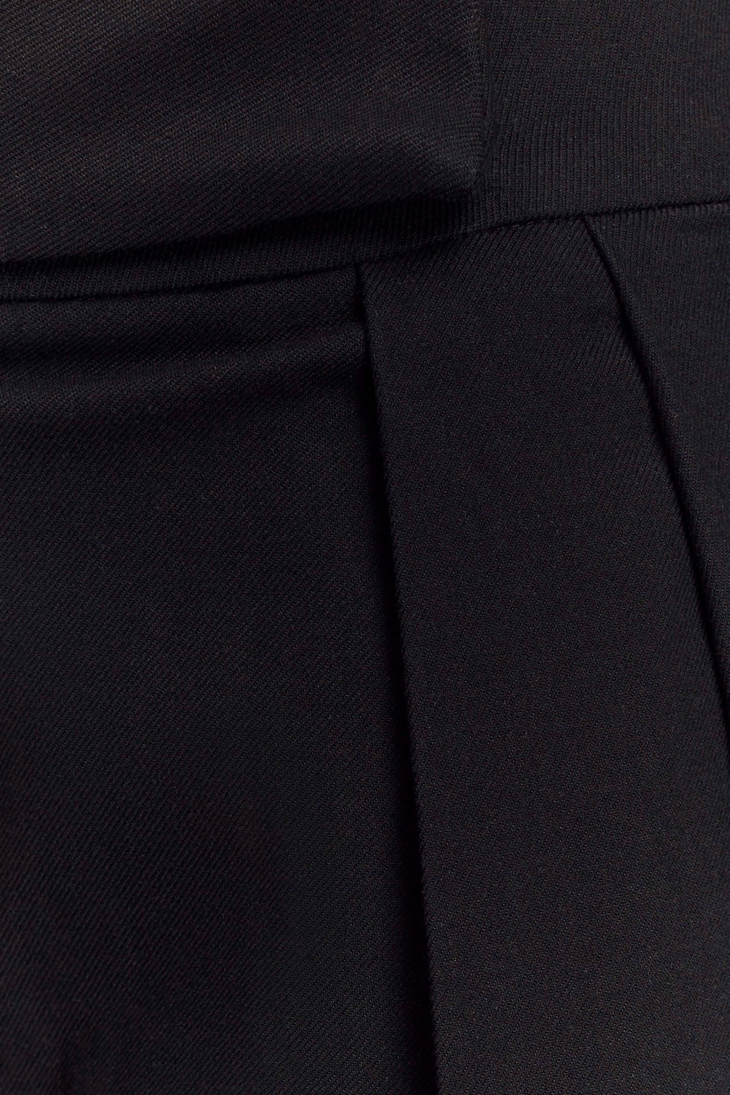 ROF Penelope Piliseli Yüksek Bel Pantolon - Siyah