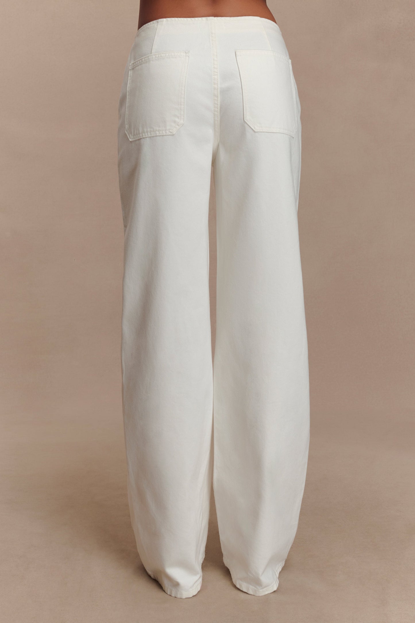 ROF Caitlin Mid Bel Denim Flare Jeans - Beyaz