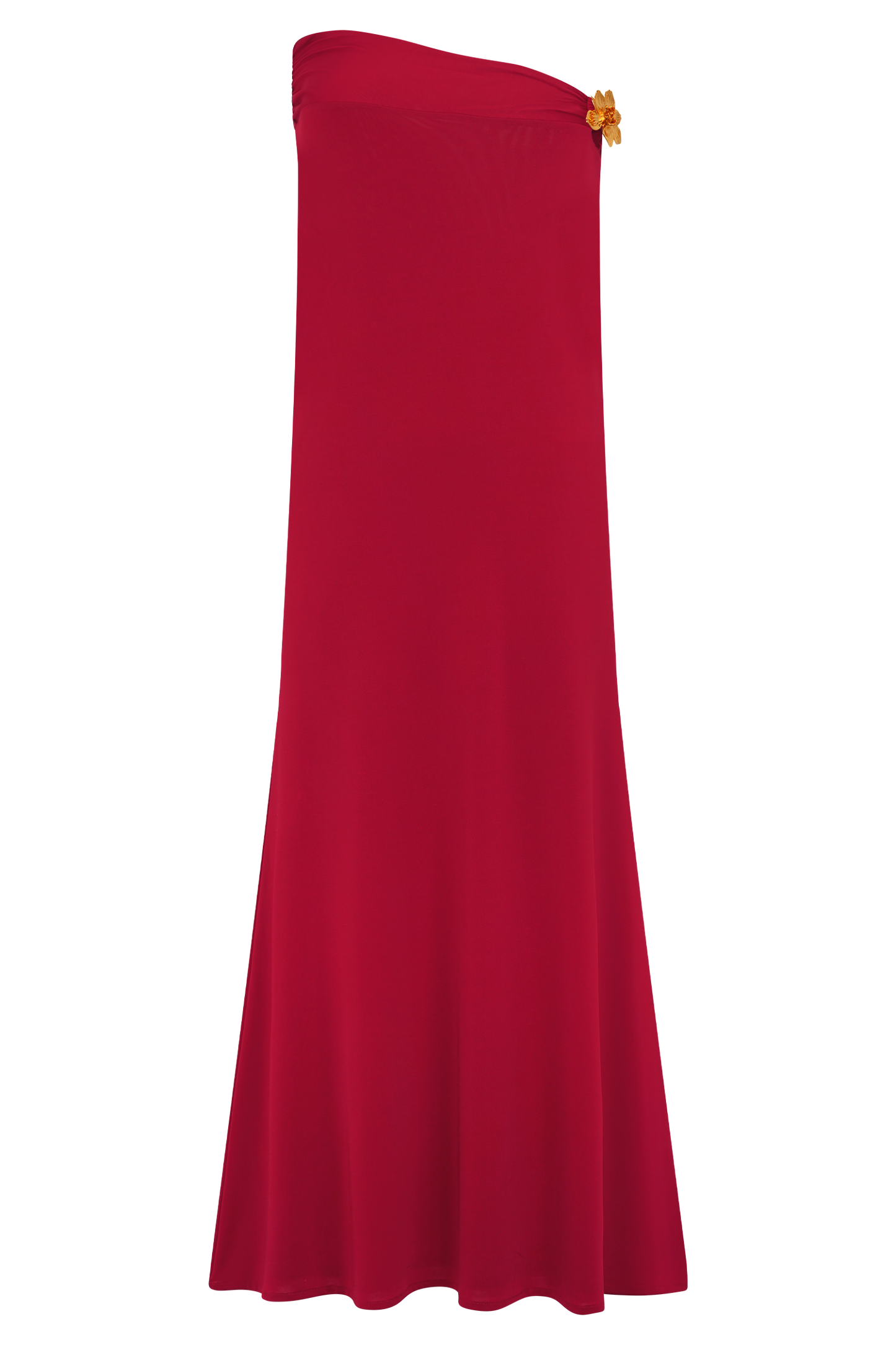 ROF Ainsley Çiçek Desenli Asimetrik Maxi Etek - Fuşya Pembesi