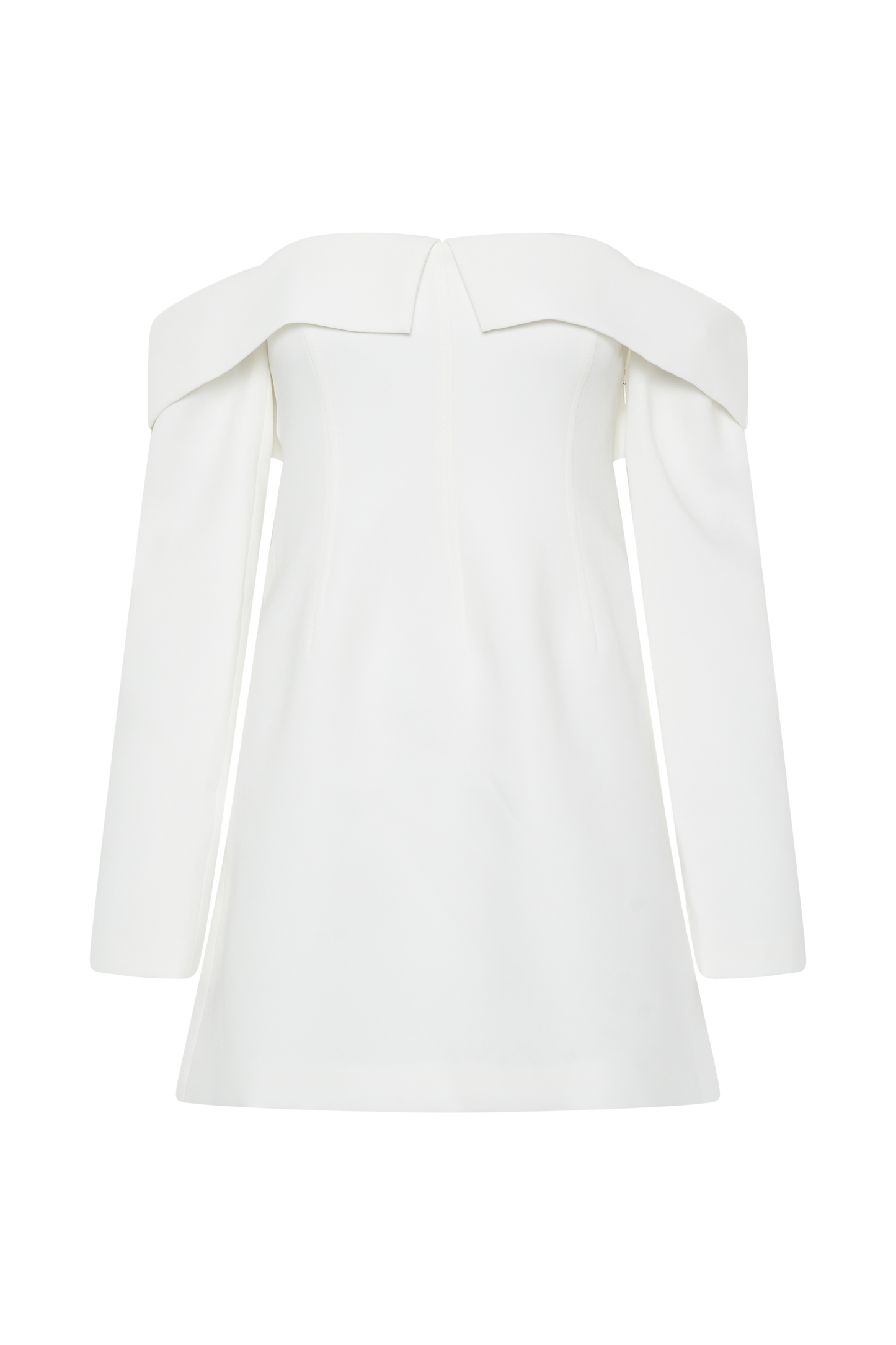 ROF Hugo Suiting Düşük Omuz Mini Elbise - Fildişi