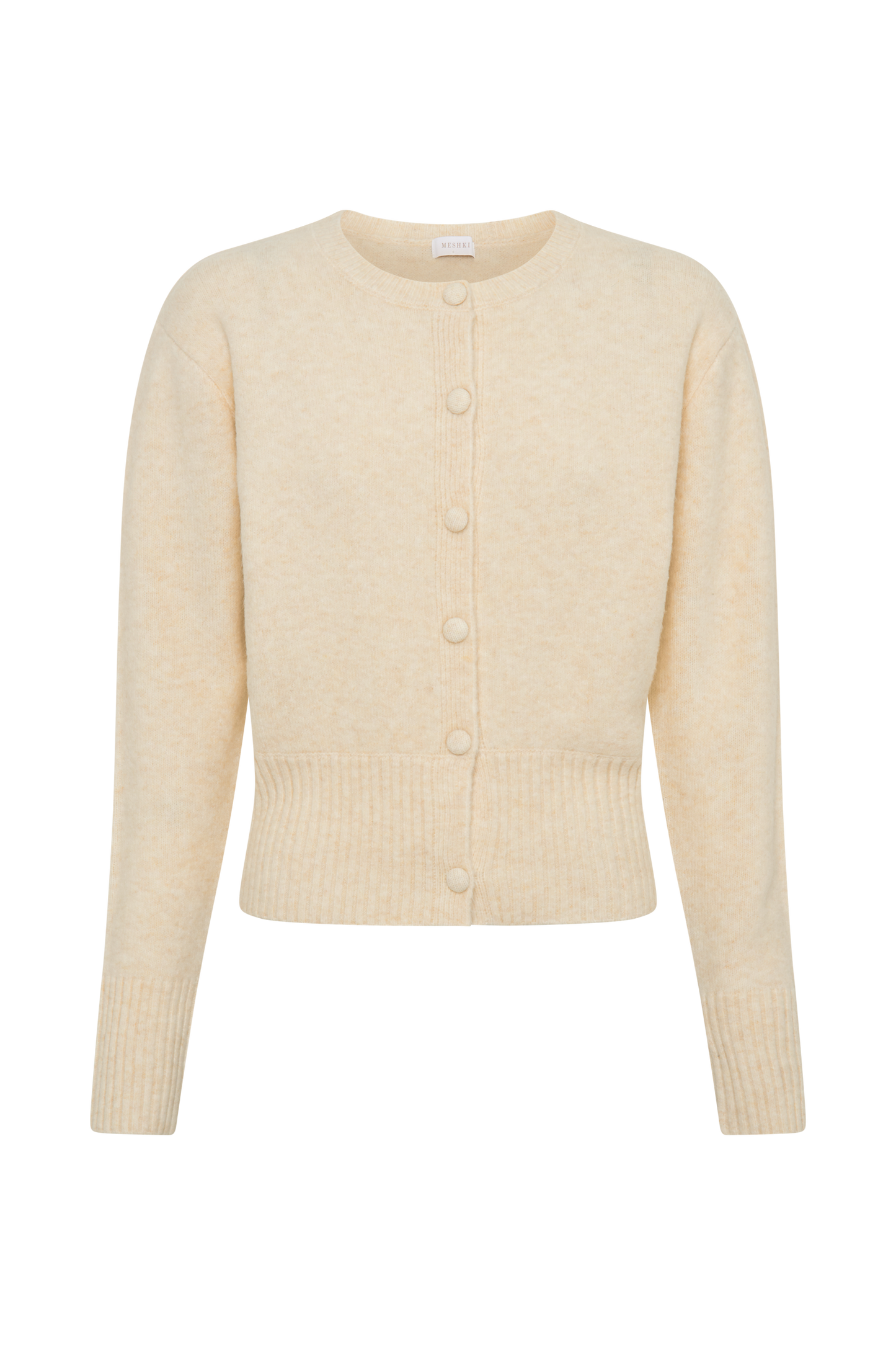ROF Genevieve Oversize Triko Hırka - Krem Marle