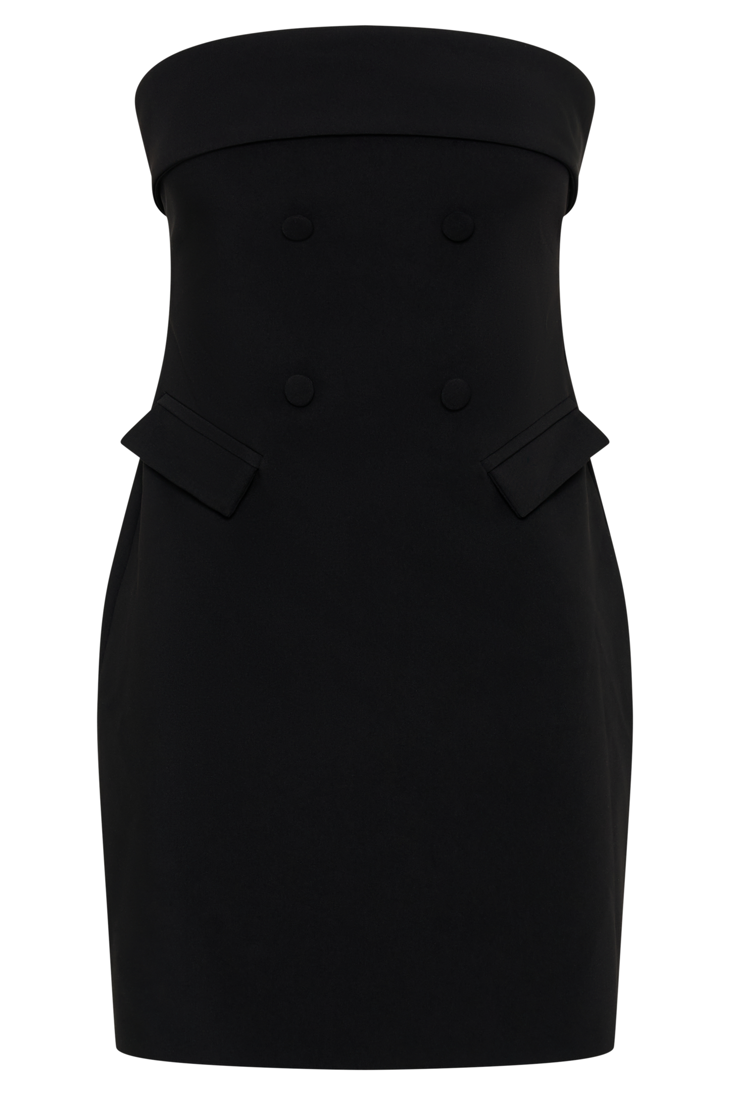 ROF Abbie Straplez Takım Elbise Mini Elbise - Siyah