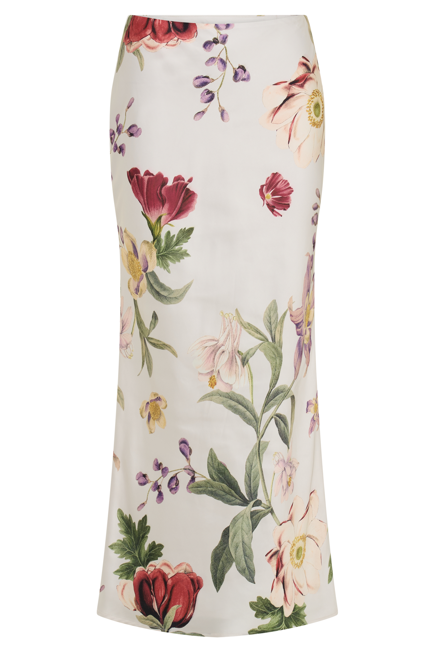 ROF Viviana Saten Midi Etek - Bella Rosa Yazdır