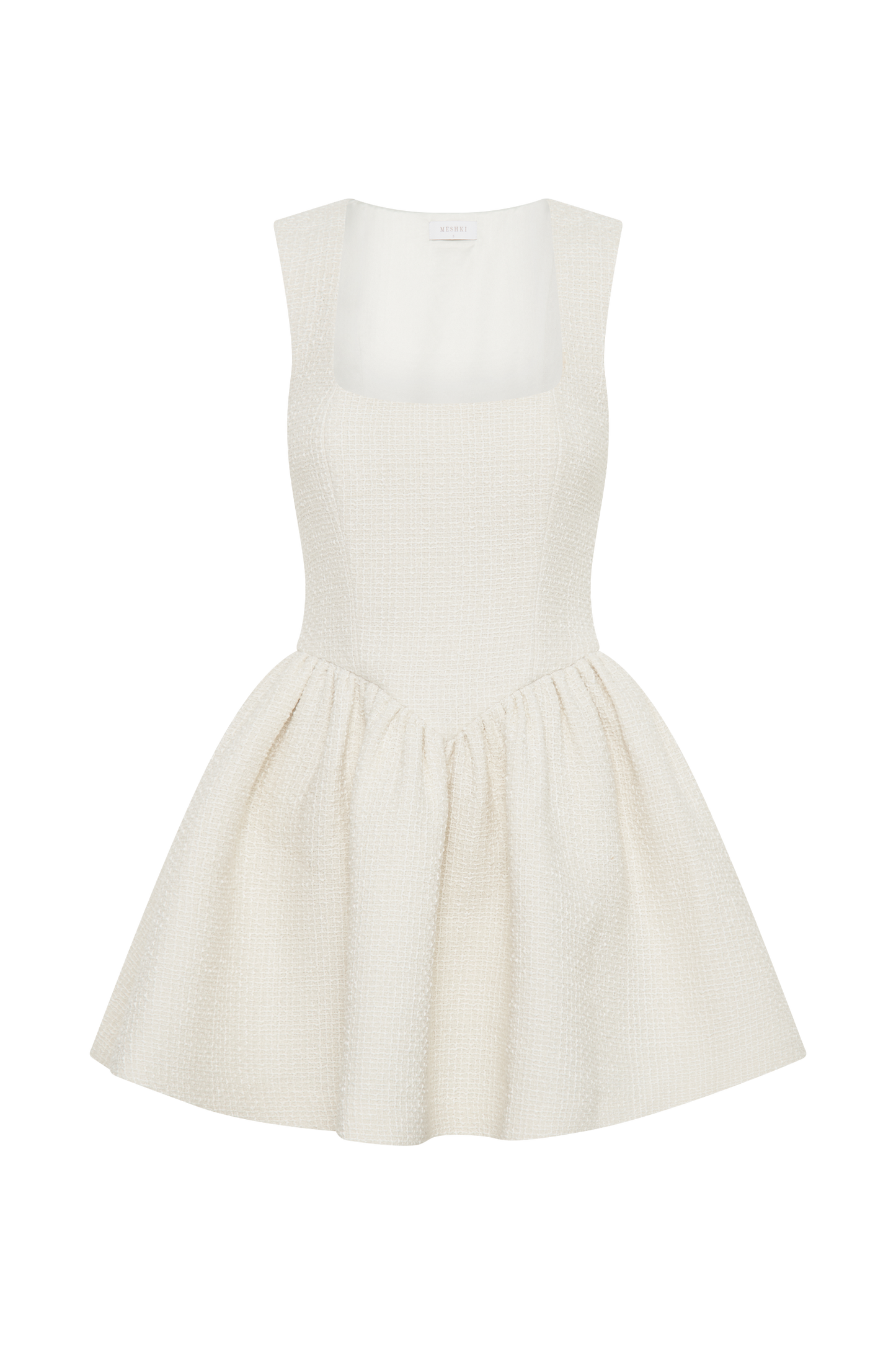 ROF Jennifer Boucle Mini Elbise - Fildişi