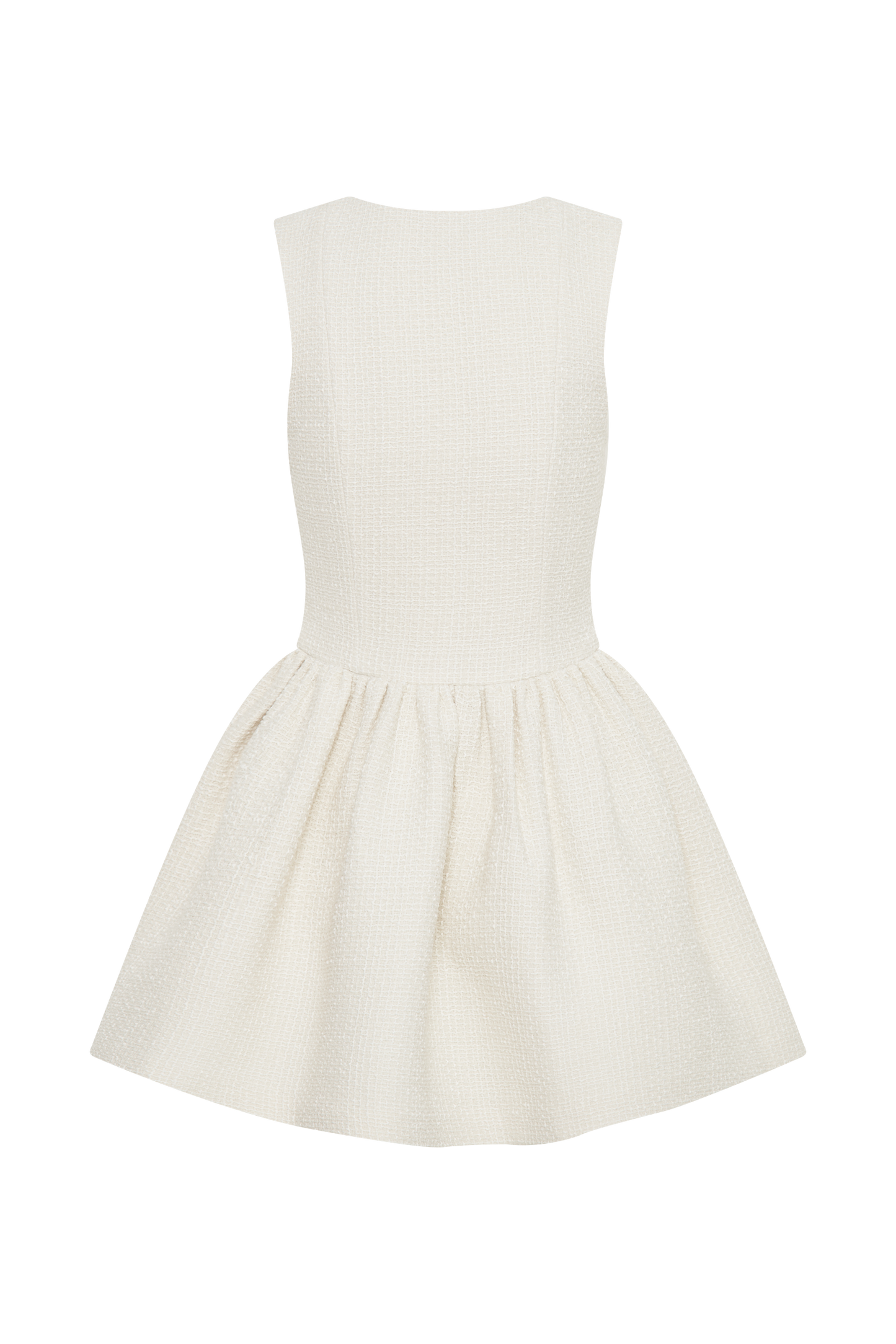 ROF Jennifer Boucle Mini Elbise - Fildişi