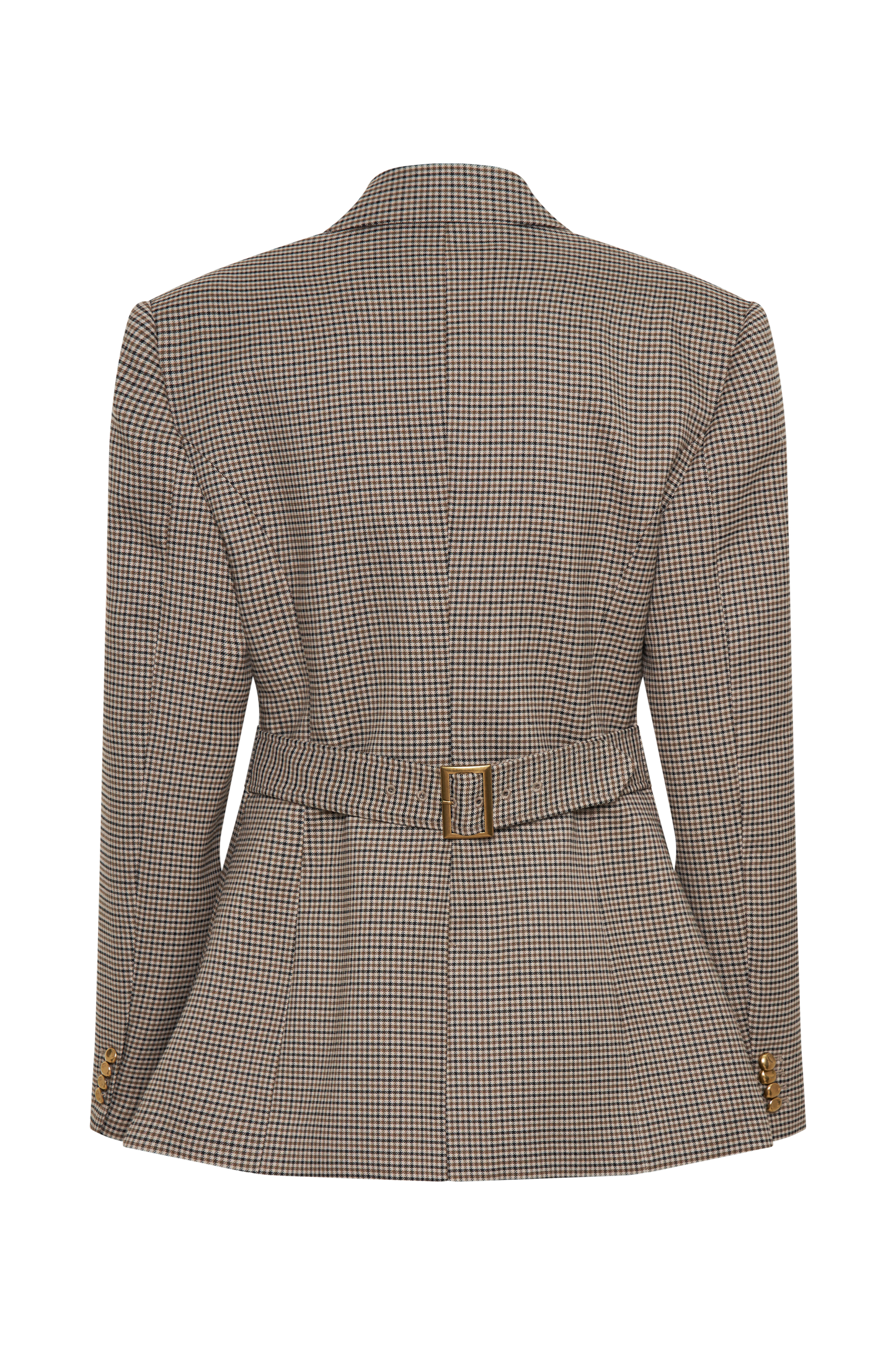 ROF Mila Blazer Ceket - Taba Kareli