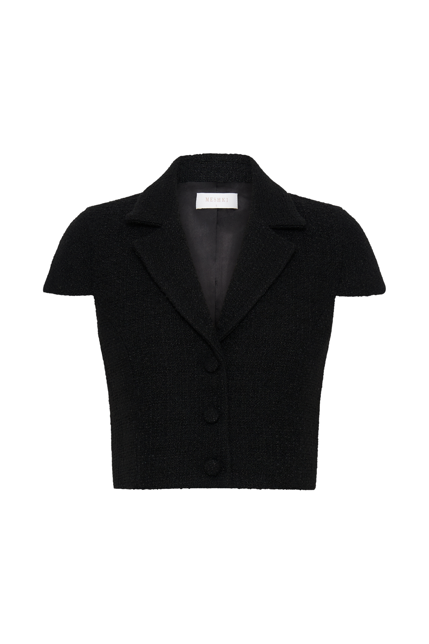 ROF Parisa Buklet Düğmeli Üst - Siyah