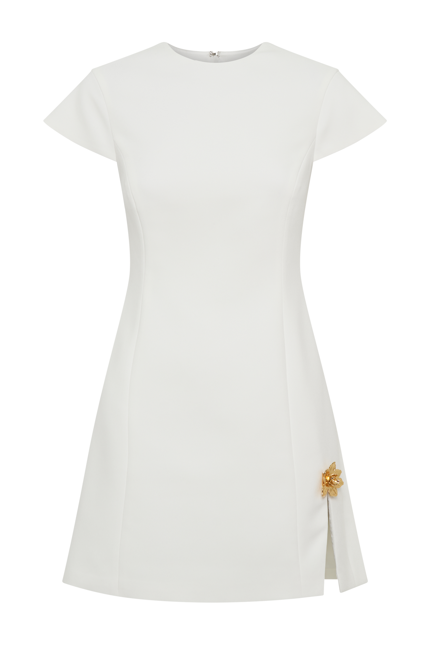 ROF Remi Suiting Çiçek Desenli Mini Elbise - Beyaz