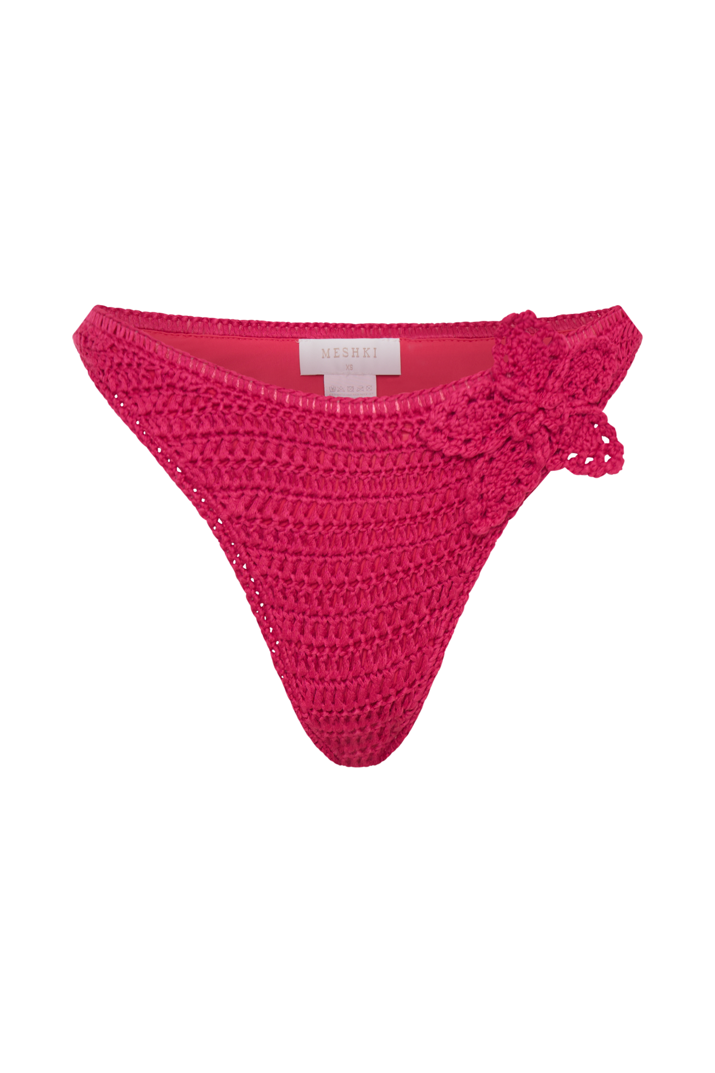 ROF Skye Çiçekli Tığ Bağlamalı Bikini Altı - Pembe Kiraz
