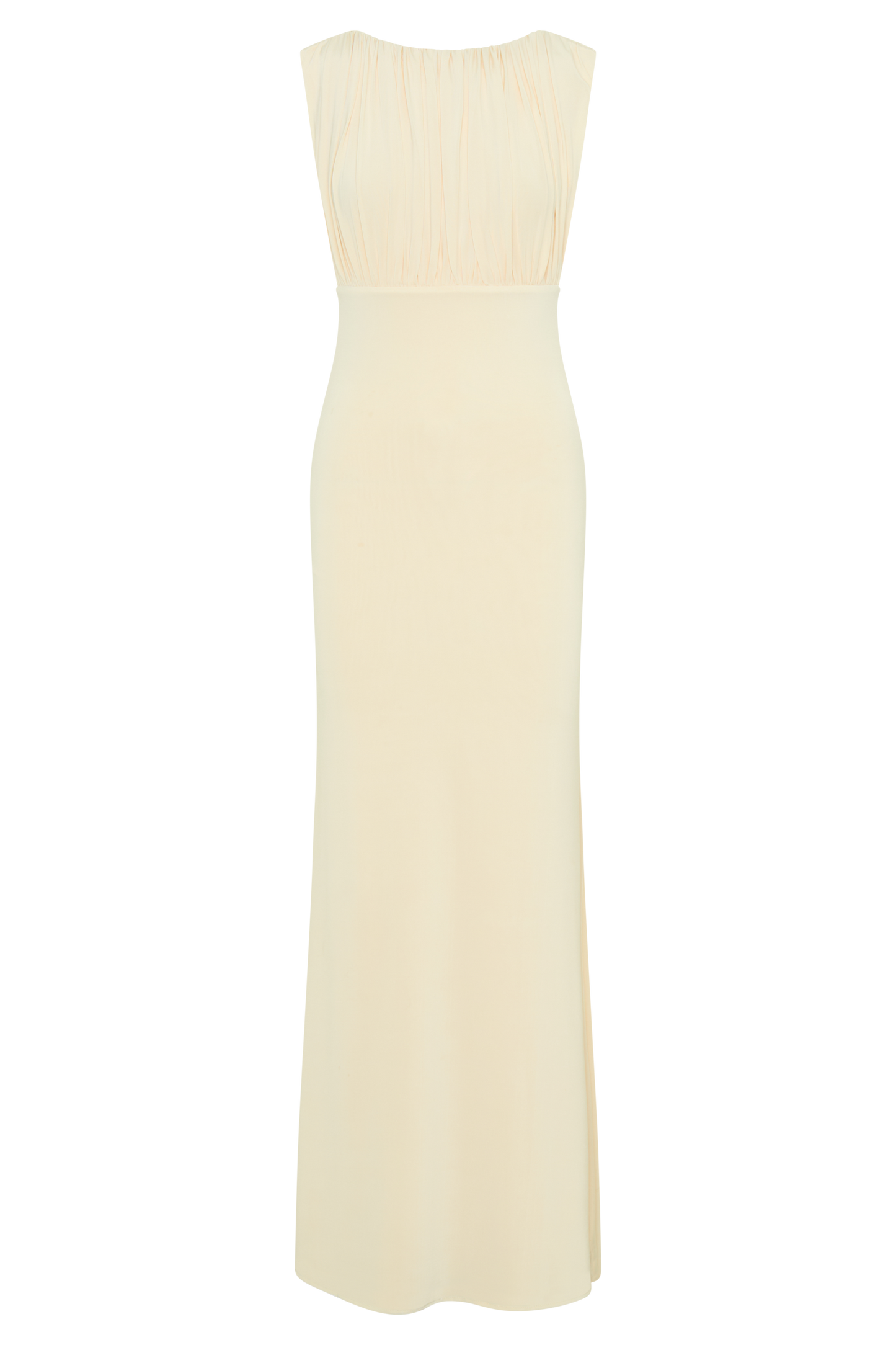 ROF Malia Slinky Dantelli Maxi Elbise - Fildişi