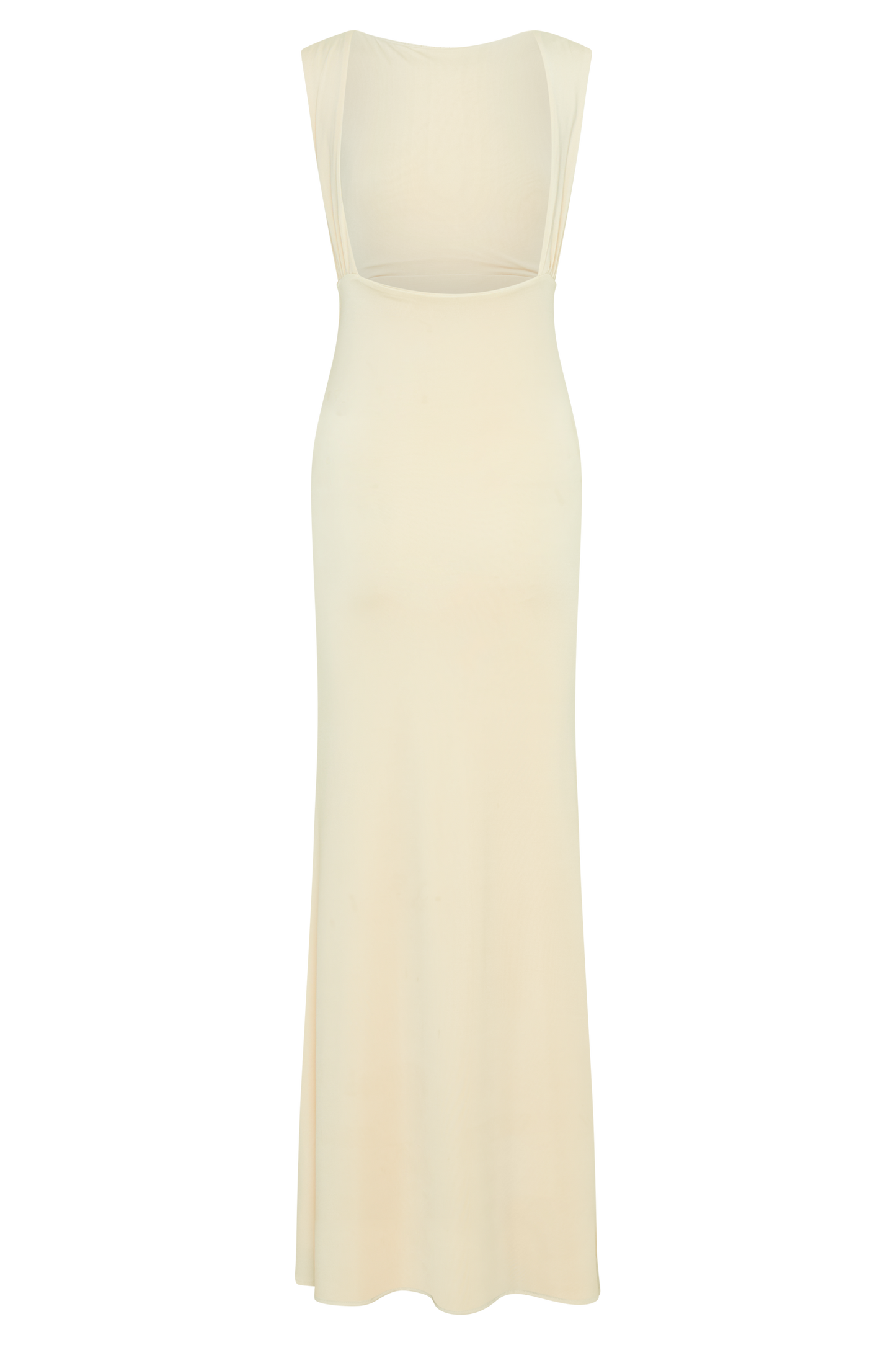 ROF Malia Slinky Dantelli Maxi Elbise - Fildişi