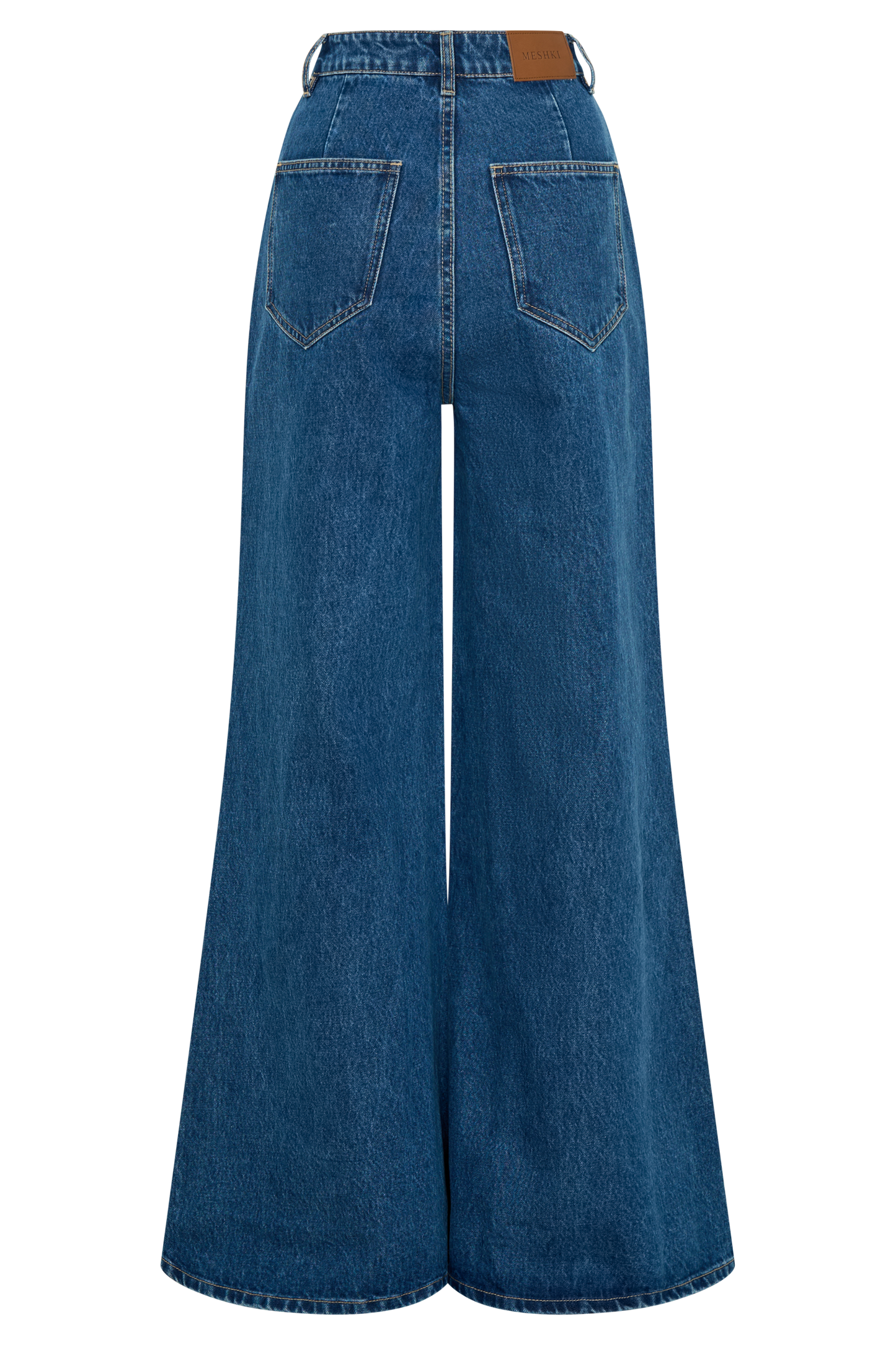ROF Jen Geniş Paça Flare Denim Jeans - Lacivert