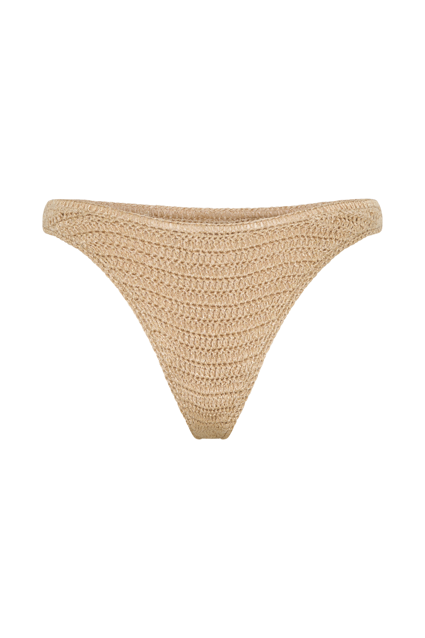 ROF Skye Çiçekli Tığ Bağlamalı Bikini Altı - Altın