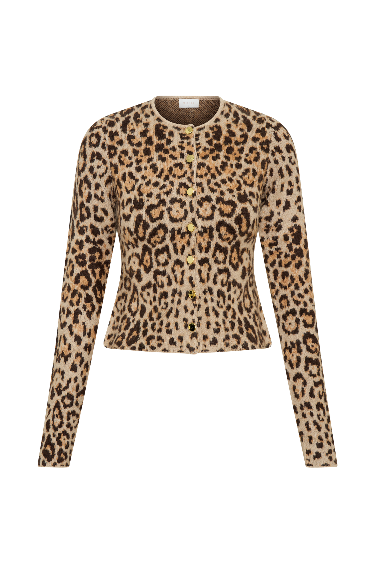 ROF Marissa Örgü Hırka - Leopar Desenli