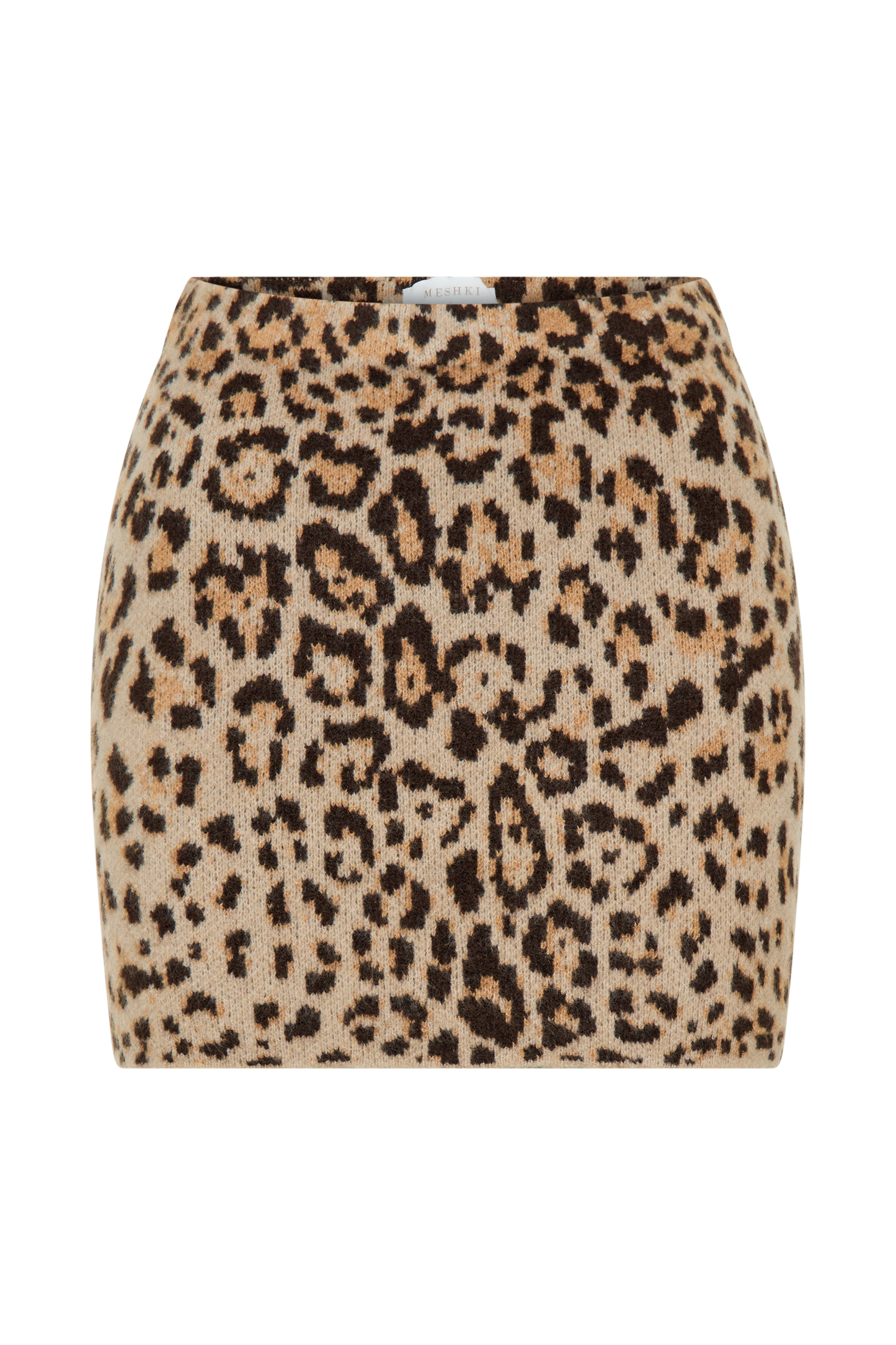 ROF Marissa Triko Mini Etek - Leopar Desenli