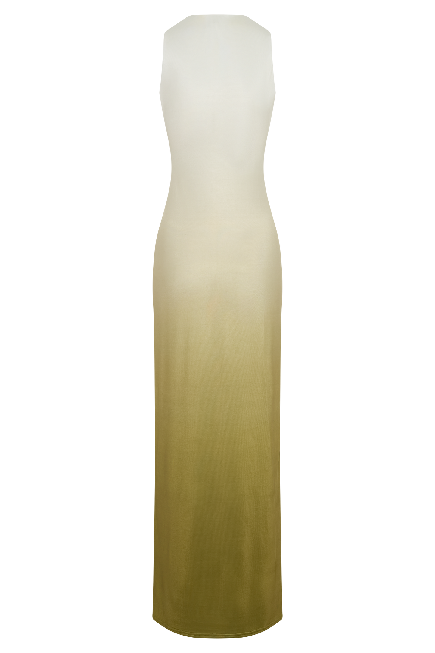 ROF Stella Drapeli Dar Maxi Elbise - Ombre Vintage Zeytin