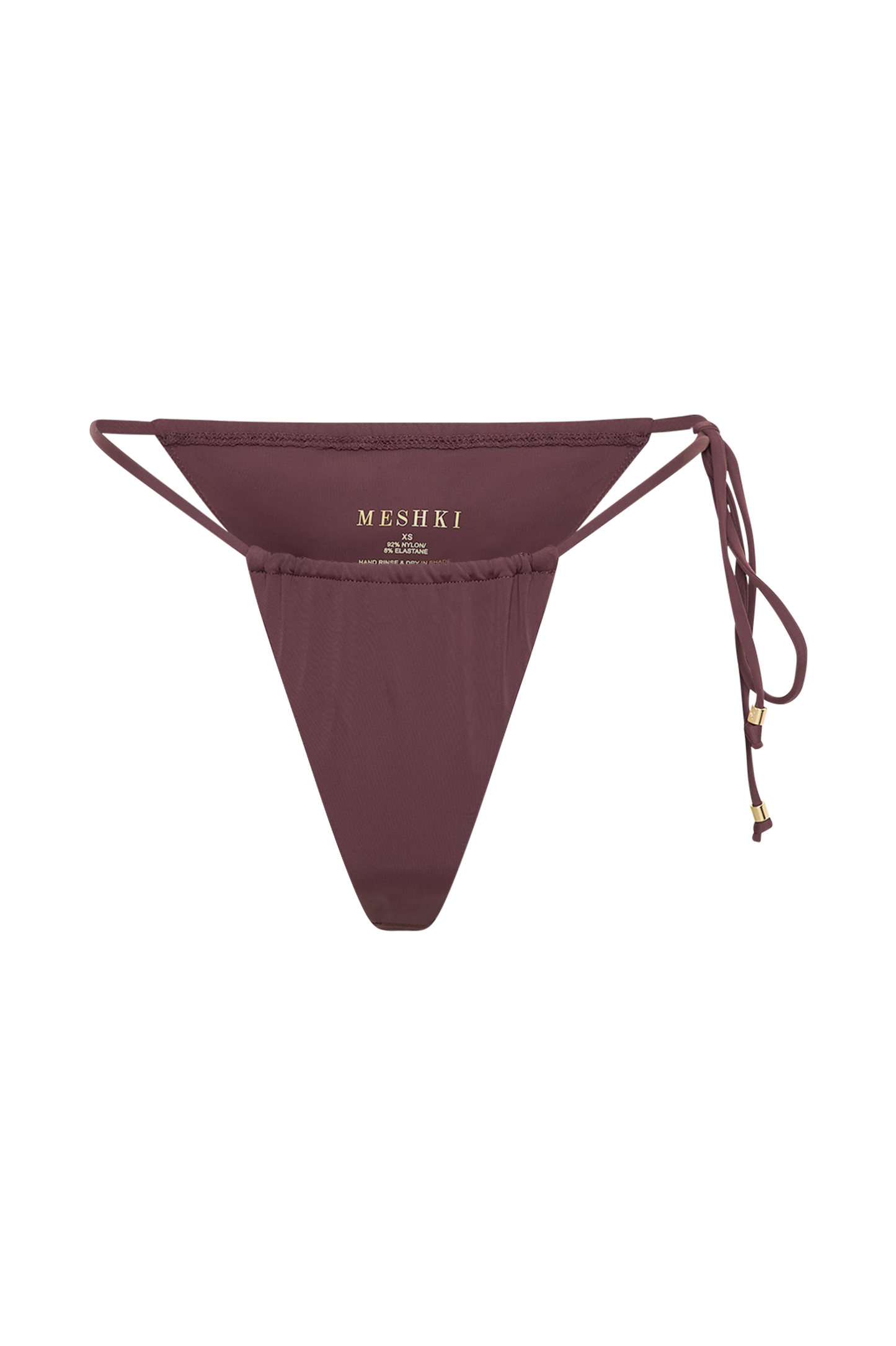 ROF Andie Dantelli String Yan Bikini Altı - Çikolata