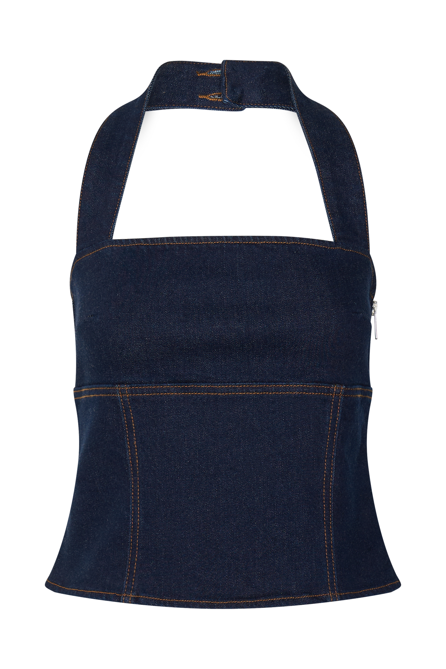 ROF Dayna Denim Boyundan Bağlamalı Üst - İndigo Mavi
