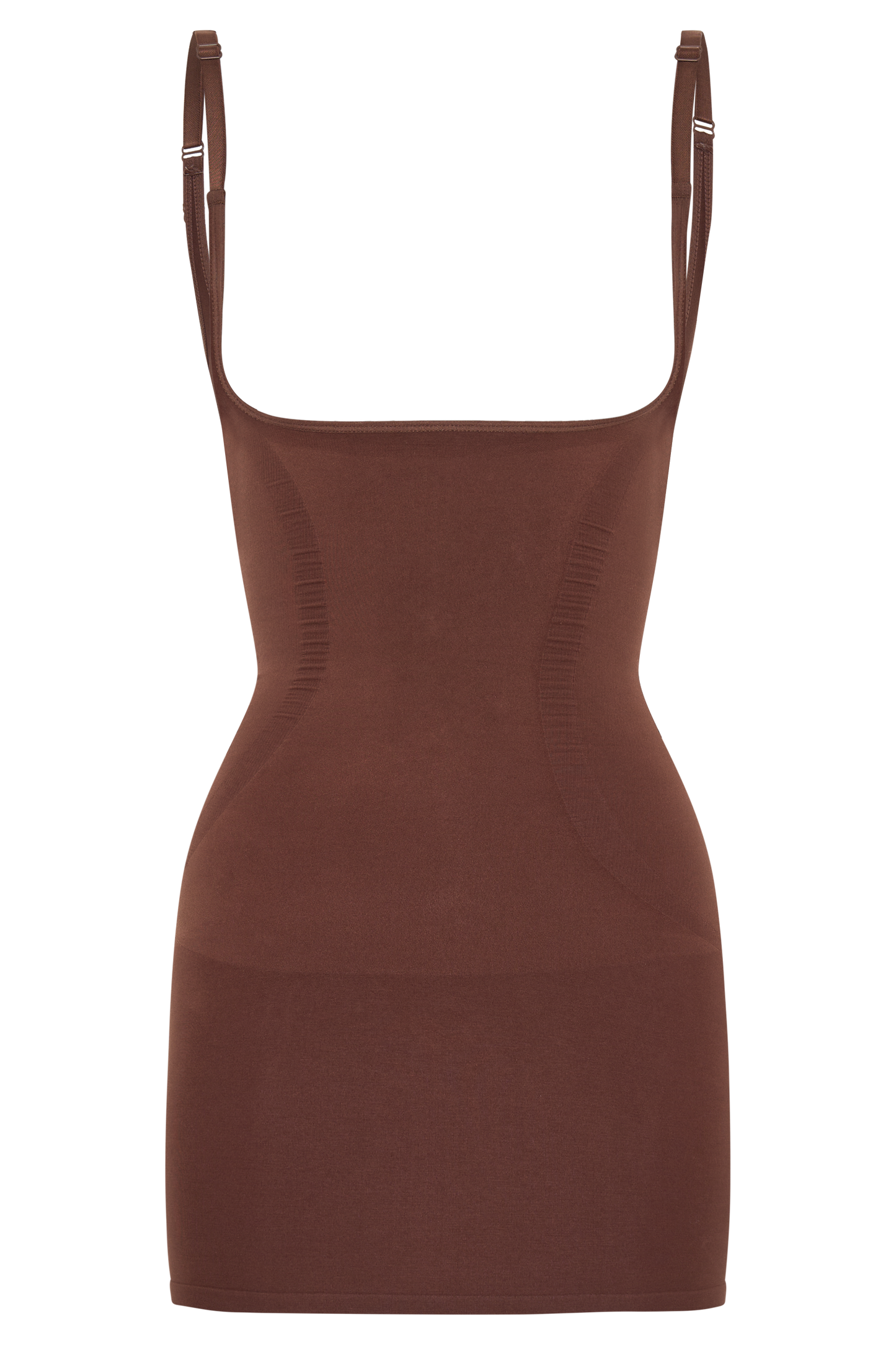 ROF Jocelyn Sırtı Açık Shapewear Mini Elbise - Espresso
