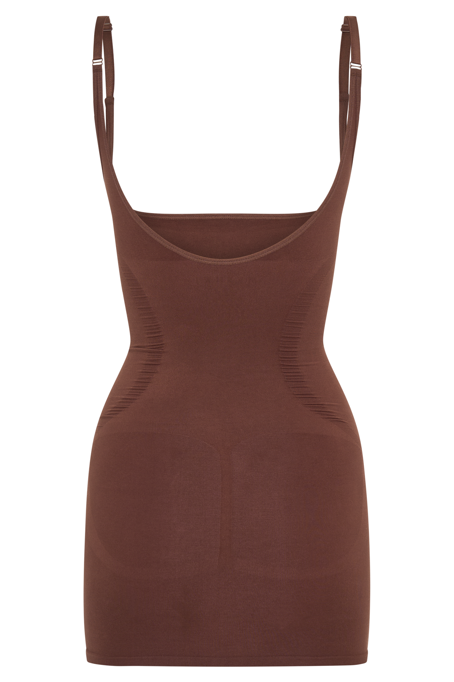 ROF Jocelyn Sırtı Açık Shapewear Mini Elbise - Espresso