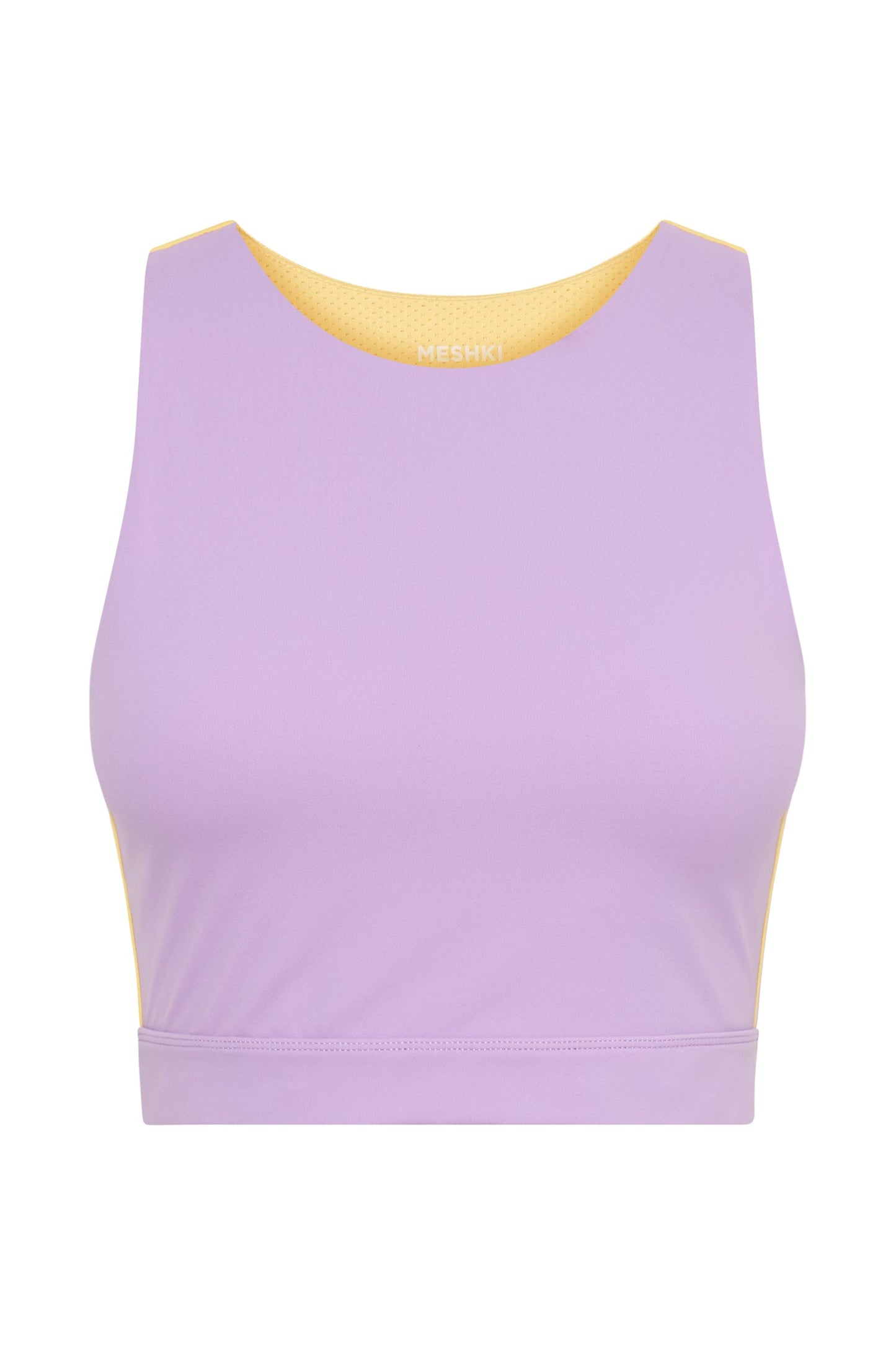 ROF Lori İki Tonlu Racer Crop Top - Lila/Sarı